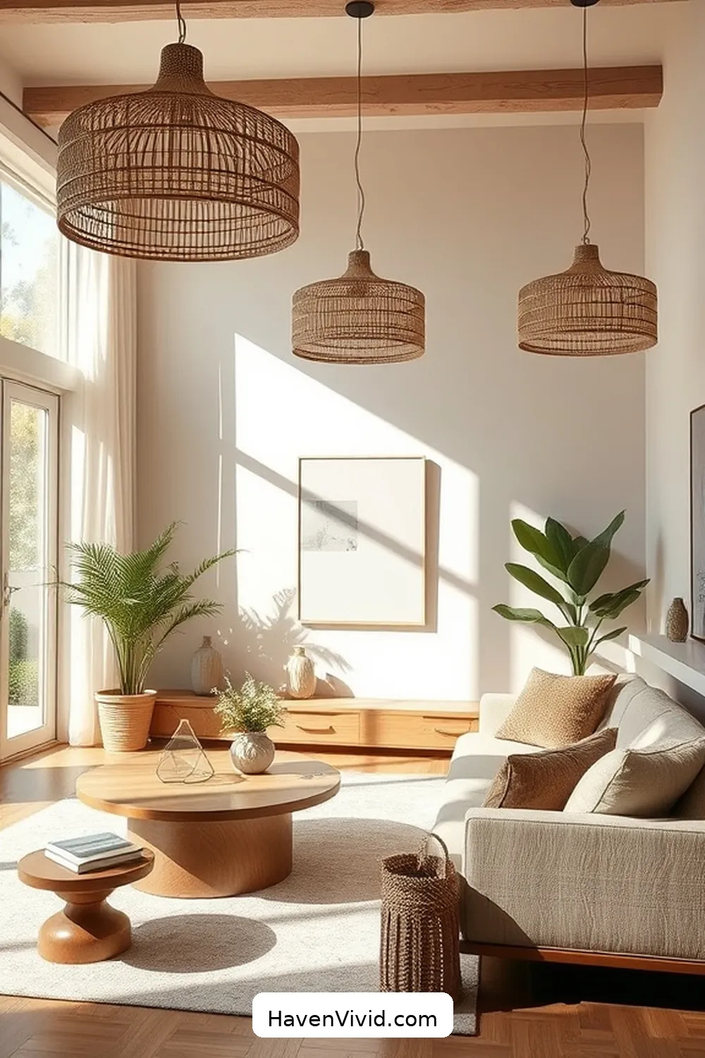 19 Ways to Achieve a Minimalist Lifestyle in Your Living Room Using Natural Fibers 16 Opt for Simple Light Fixtures for 19 Ways to Achieve a Minimalist Lifestyle in Your Living Room Using Natural Fibers