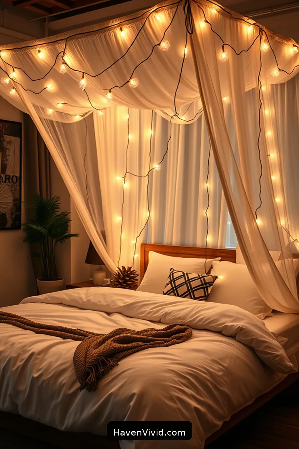 19 Ways to Brighten Your Urban Bedroom Using Solar-Powered Lights 2 Solar String Lights for a Cozy Ambiance for 19 Ways to Brighten Your Urban Bedroom Using Solar-Powered Lights