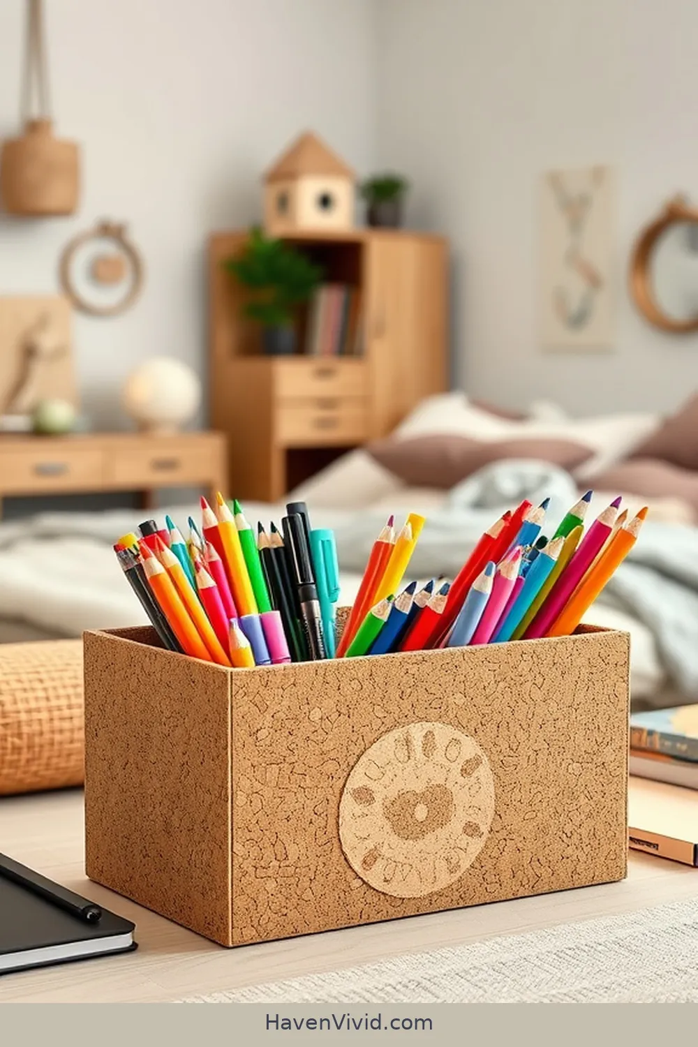 19 Ways to Create a Family Friendly Bedroom Using Cork 13 Cork Desk Organizers for Homework Stations for 19 Ways to Create a Family Friendly Bedroom Using Cork