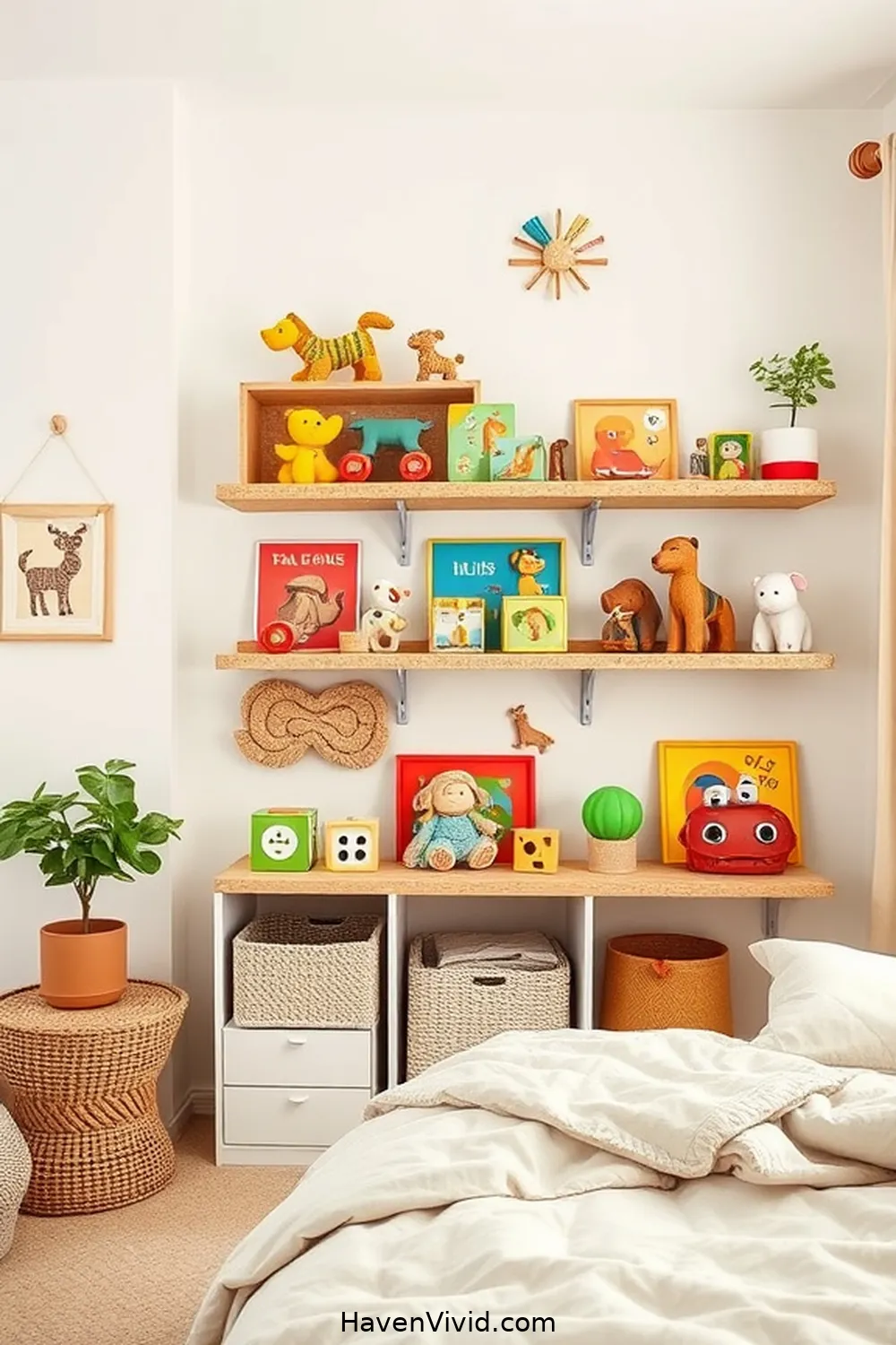19 Ways to Create a Family Friendly Bedroom Using Cork 8 Cork Shelves for Eco-Friendly Storage for 19 Ways to Create a Family Friendly Bedroom Using Cork