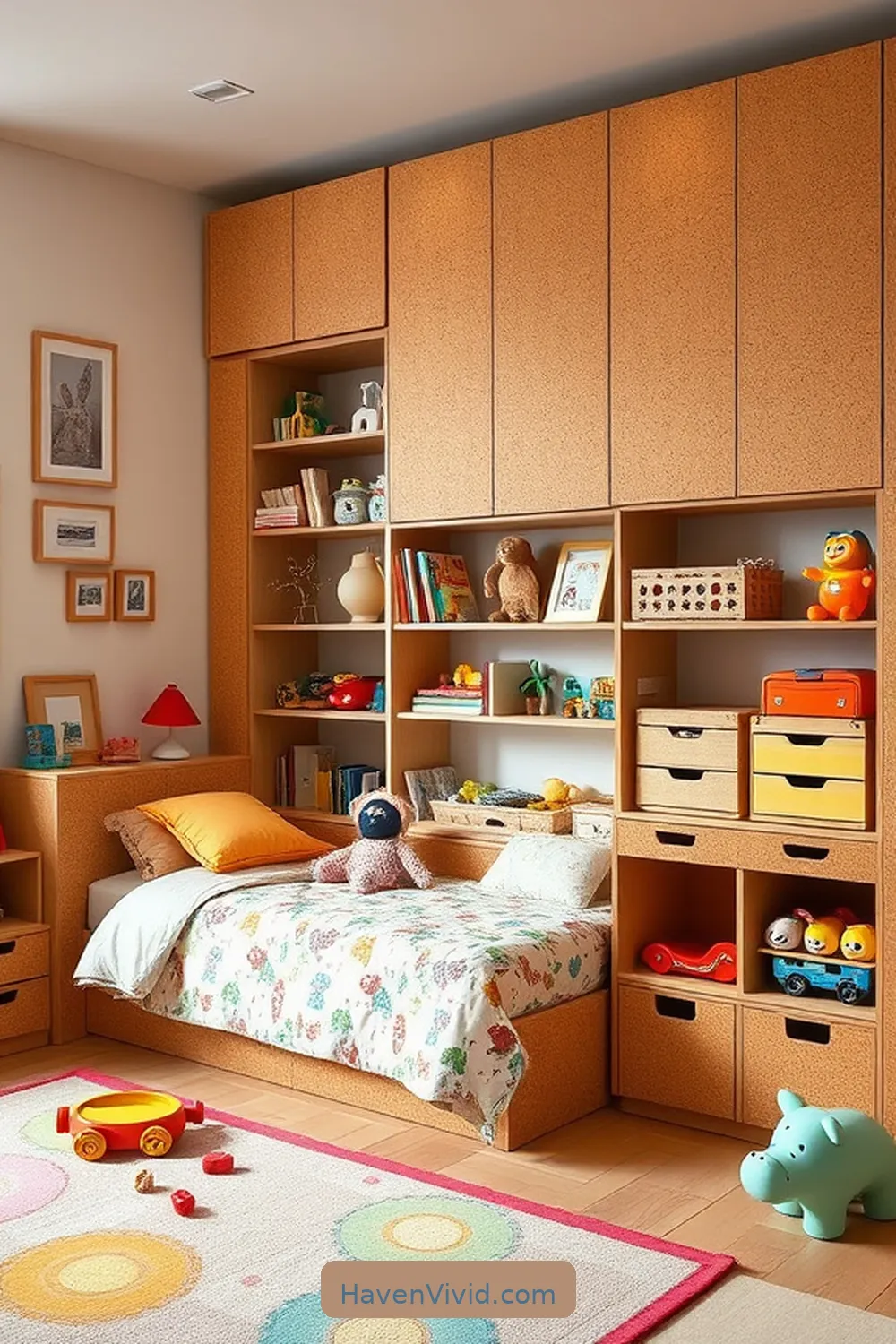 19 Ways to Create a Family Friendly Bedroom Using Cork 19 Cork Toy Storage Solutions for Easy Access for 19 Ways to Create a Family Friendly Bedroom Using Cork