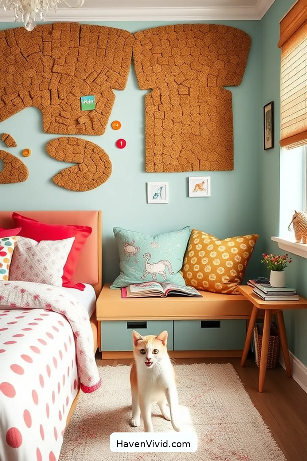 19 Ways to Create a Family Friendly Bedroom Using Cork 11 Cork Wall Art for Creative Expression for 19 Ways to Create a Family Friendly Bedroom Using Cork