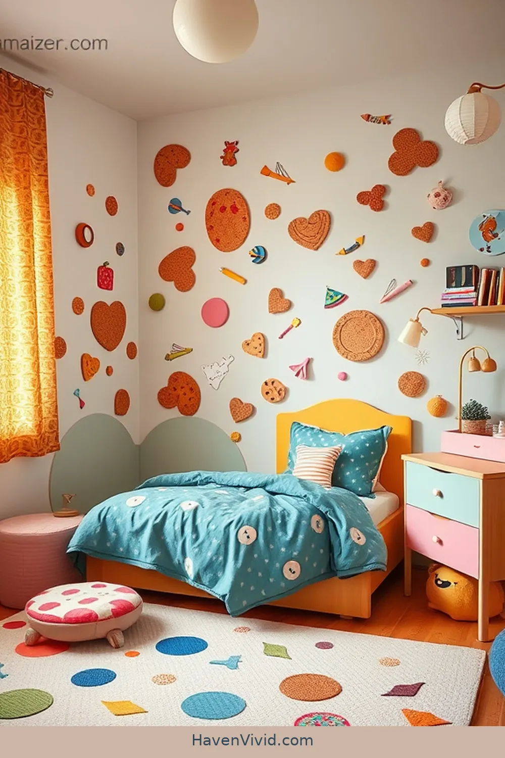19 Ways to Create a Family Friendly Bedroom Using Cork 17 Cork Wall Decals for Fun Decor for 19 Ways to Create a Family Friendly Bedroom Using Cork