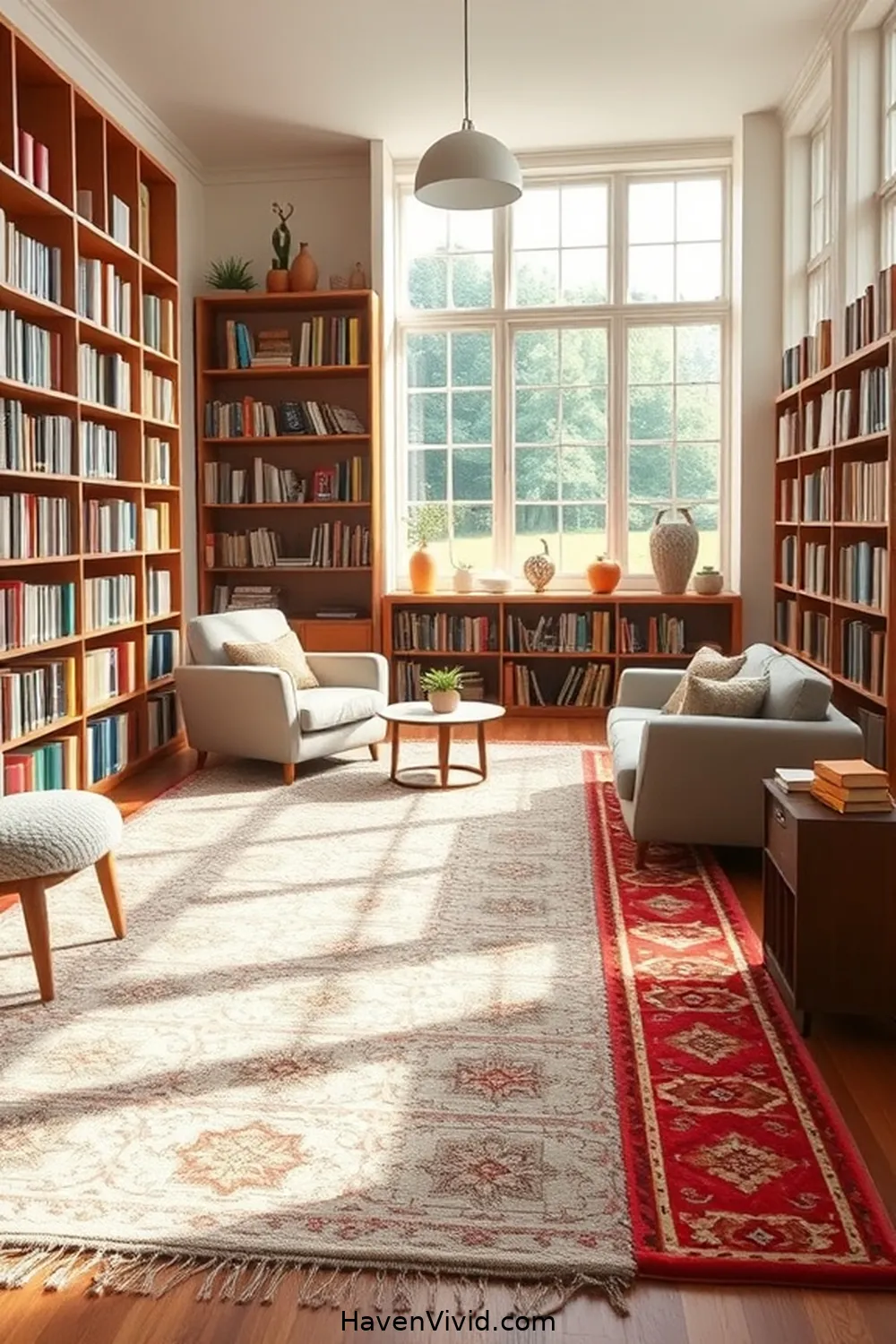 19 Ways to Create a Family-Friendly Library Using Organic Cotton Decor 4 Eco-Friendly Organic Cotton Area Rugs for 19 Ways to Create a Family-Friendly Library Using Organic Cotton Decor