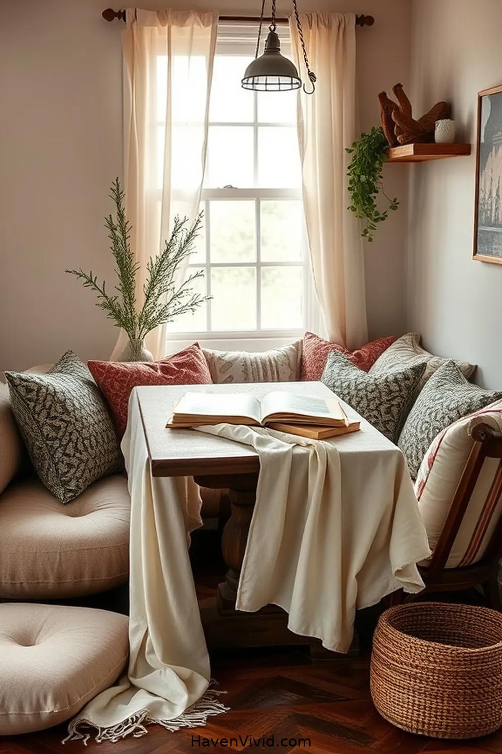 19 Ways to Create a Family-Friendly Library Using Organic Cotton Decor 8 Organic Cotton Tablecloths for Reading Nooks for 19 Ways to Create a Family-Friendly Library Using Organic Cotton Decor