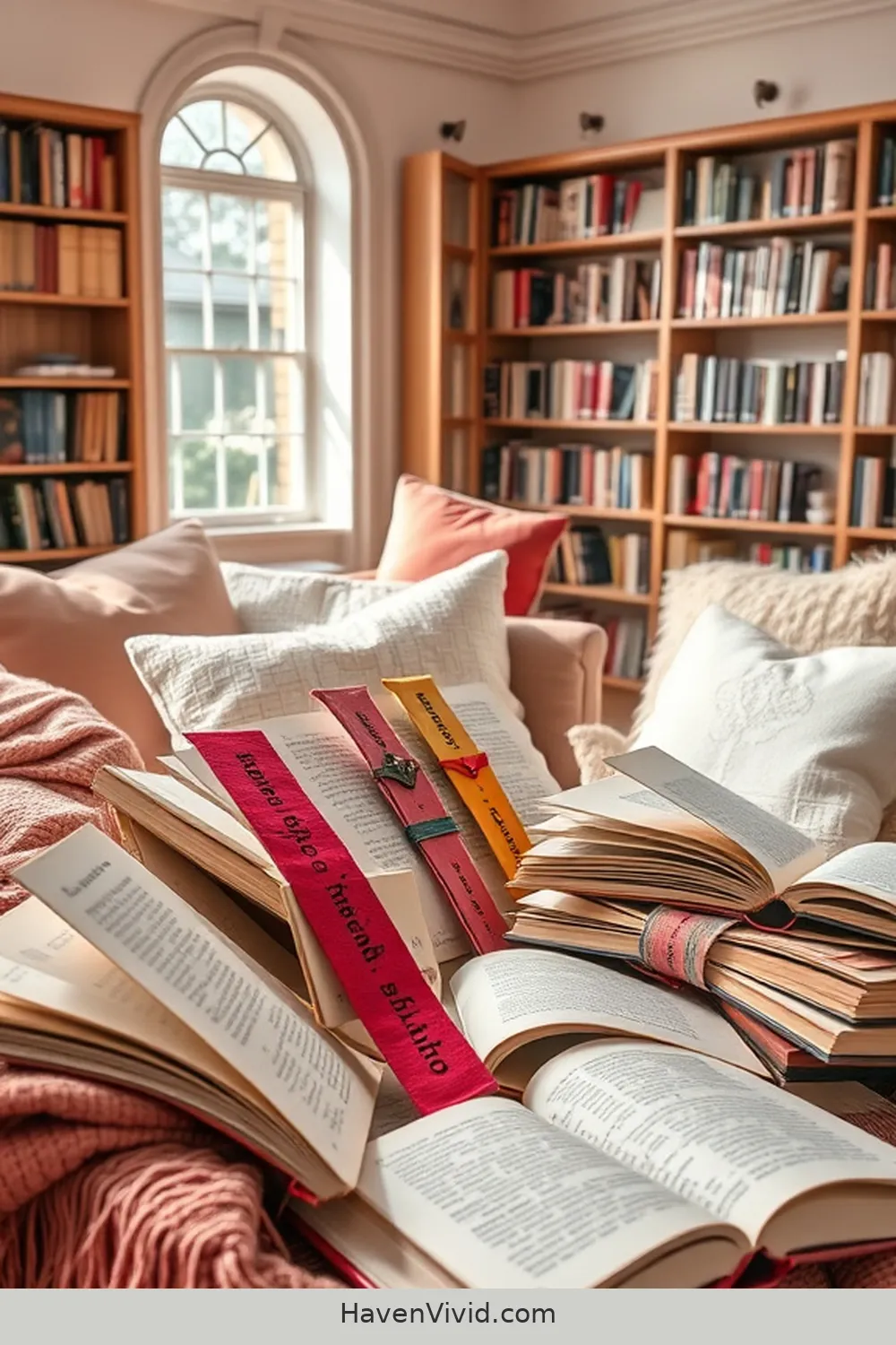 19 Ways to Create a Family-Friendly Library Using Organic Cotton Decor 10 Personalized Organic Cotton Bookmarks for 19 Ways to Create a Family-Friendly Library Using Organic Cotton Decor