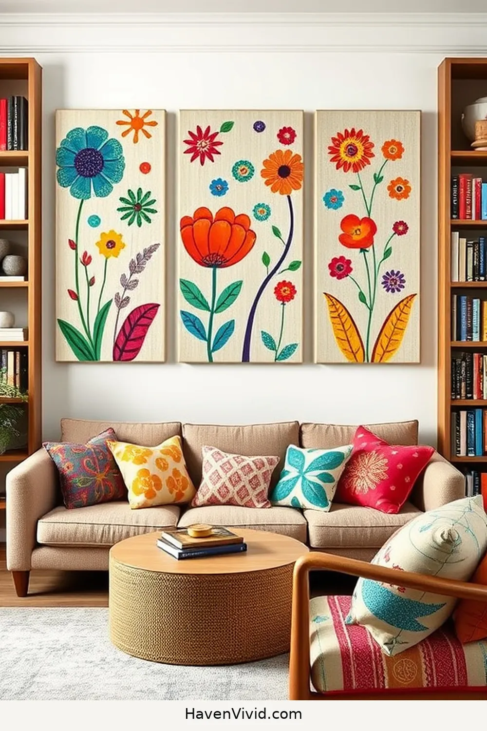 19 Ways to Create a Family-Friendly Library Using Organic Cotton Decor 5 Playful Organic Cotton Wall Art for 19 Ways to Create a Family-Friendly Library Using Organic Cotton Decor