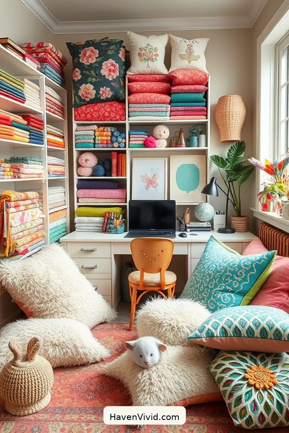 19 Ways to Create a Family-Friendly Living Home Office Using Organic Cotton 18 Use Organic Cotton Craft Supplies for 19 Ways to Create a Family-Friendly Living Home Office Using Organic Cotton