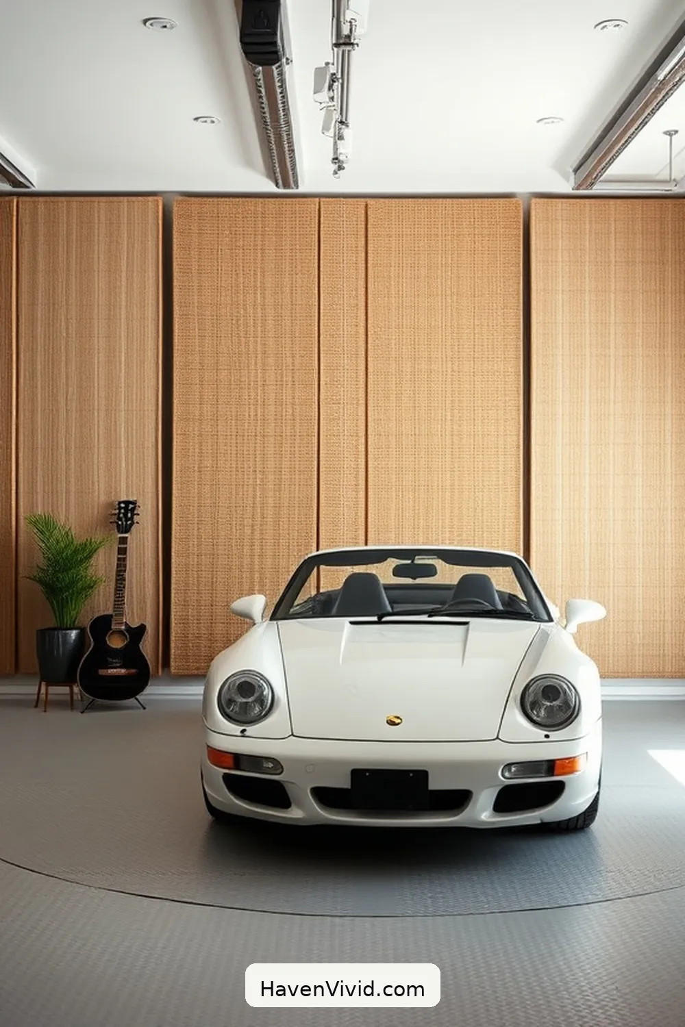 19 Ways to Create a Glamorous Garage Using Natural Fibers for a Chic Lifestyle 13 Create Wall Panels With Natural Fiber Upholstery for 19 Ways to Create a Glamorous Garage Using Natural Fibers for a Chic Lifestyle