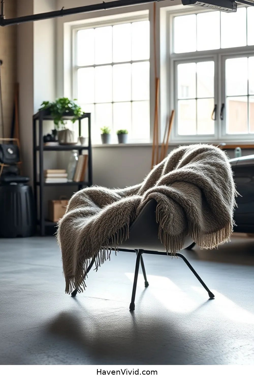 19 Ways to Create a Glamorous Garage Using Natural Fibers for a Chic Lifestyle 14 Incorporate a Wool Throw for Added Comfort for 19 Ways to Create a Glamorous Garage Using Natural Fibers for a Chic Lifestyle