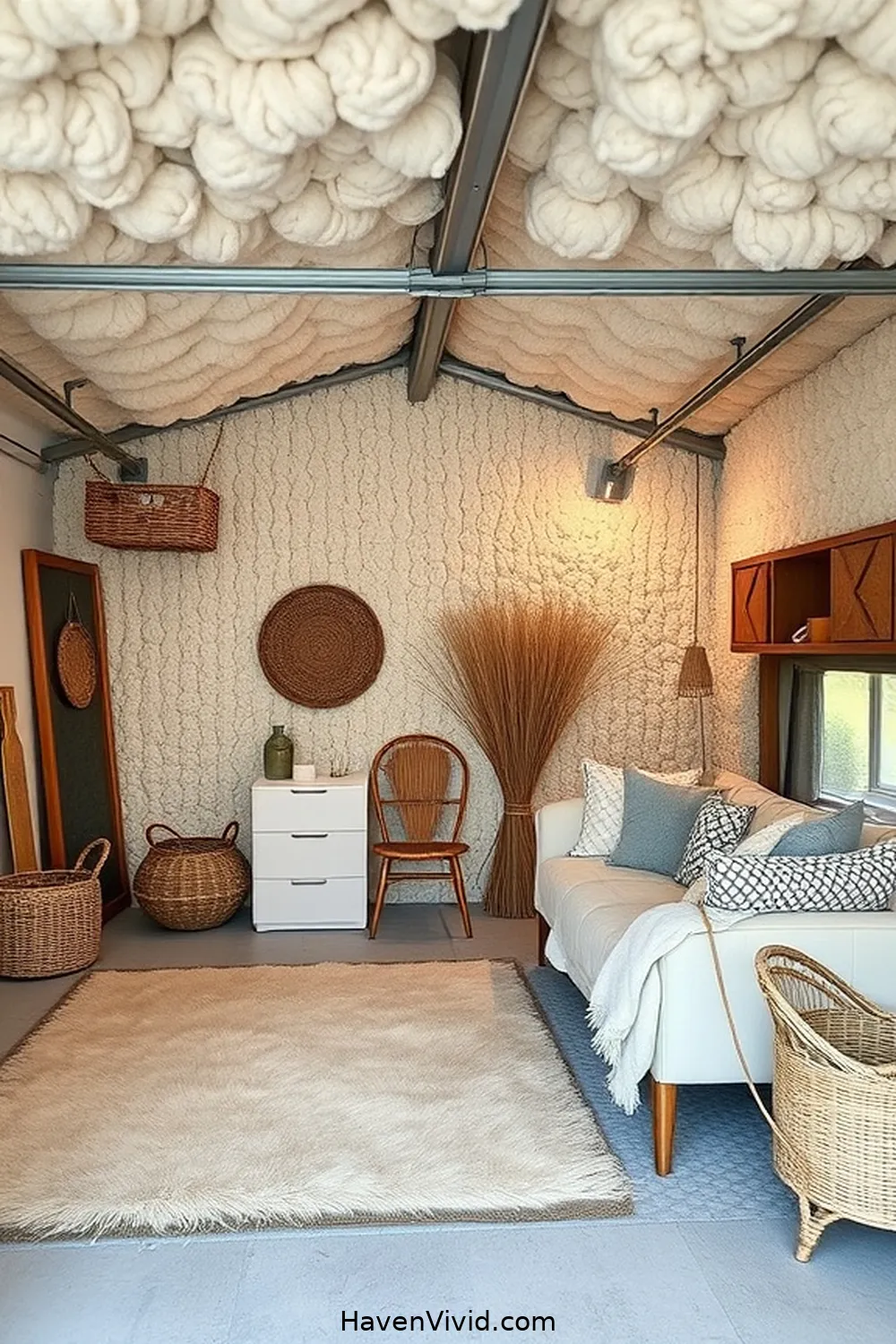 19 Ways to Create a Glamorous Garage Using Natural Fibers for a Chic Lifestyle 4 Install Wool Insulation for Comfort and Efficiency for 19 Ways to Create a Glamorous Garage Using Natural Fibers for a Chic Lifestyle