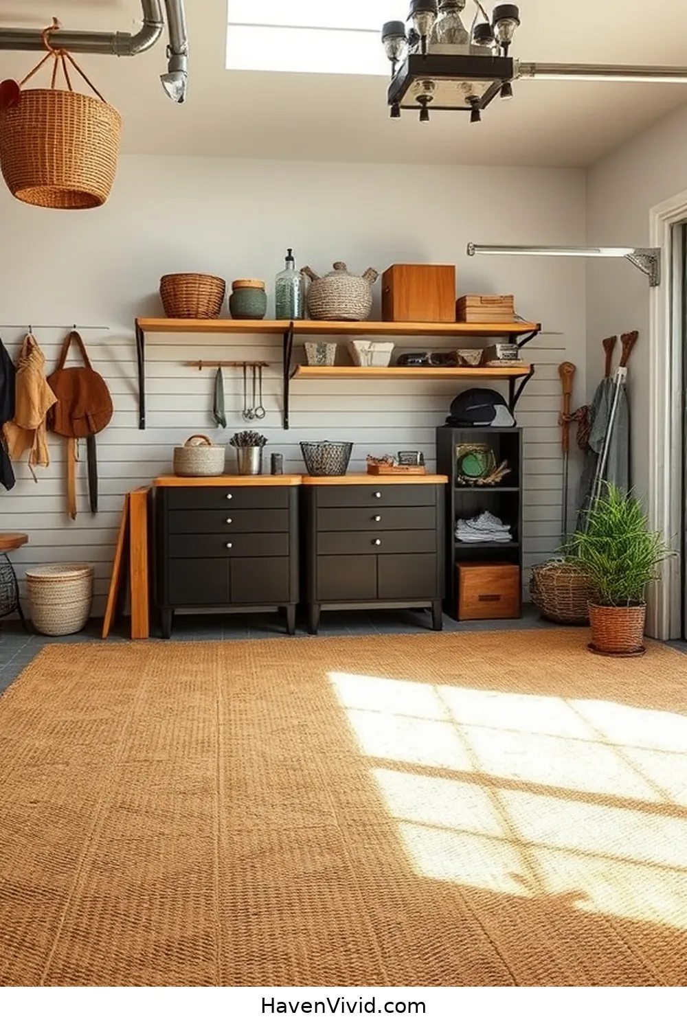 19 Ways to Create a Glamorous Garage Using Natural Fibers for a Chic Lifestyle 12 Use Jute or Sisal for Durable Garage Flooring for 19 Ways to Create a Glamorous Garage Using Natural Fibers for a Chic Lifestyle