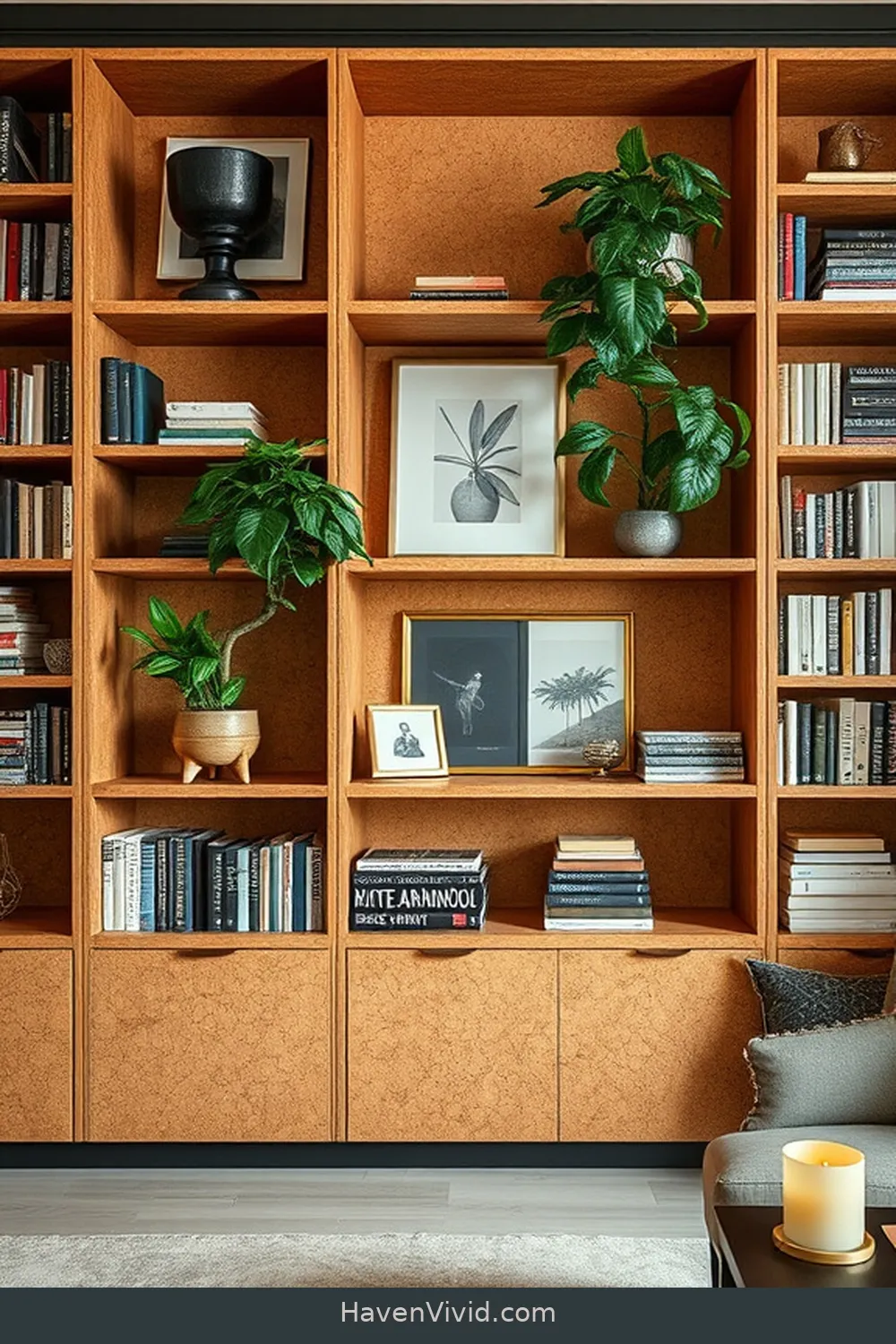 19 Ways to Create a Glamorous Library Using Cork for a Chic Lifestyle 4 Customized Cork Bookshelves for 19 Ways to Create a Glamorous Library Using Cork for a Chic Lifestyle