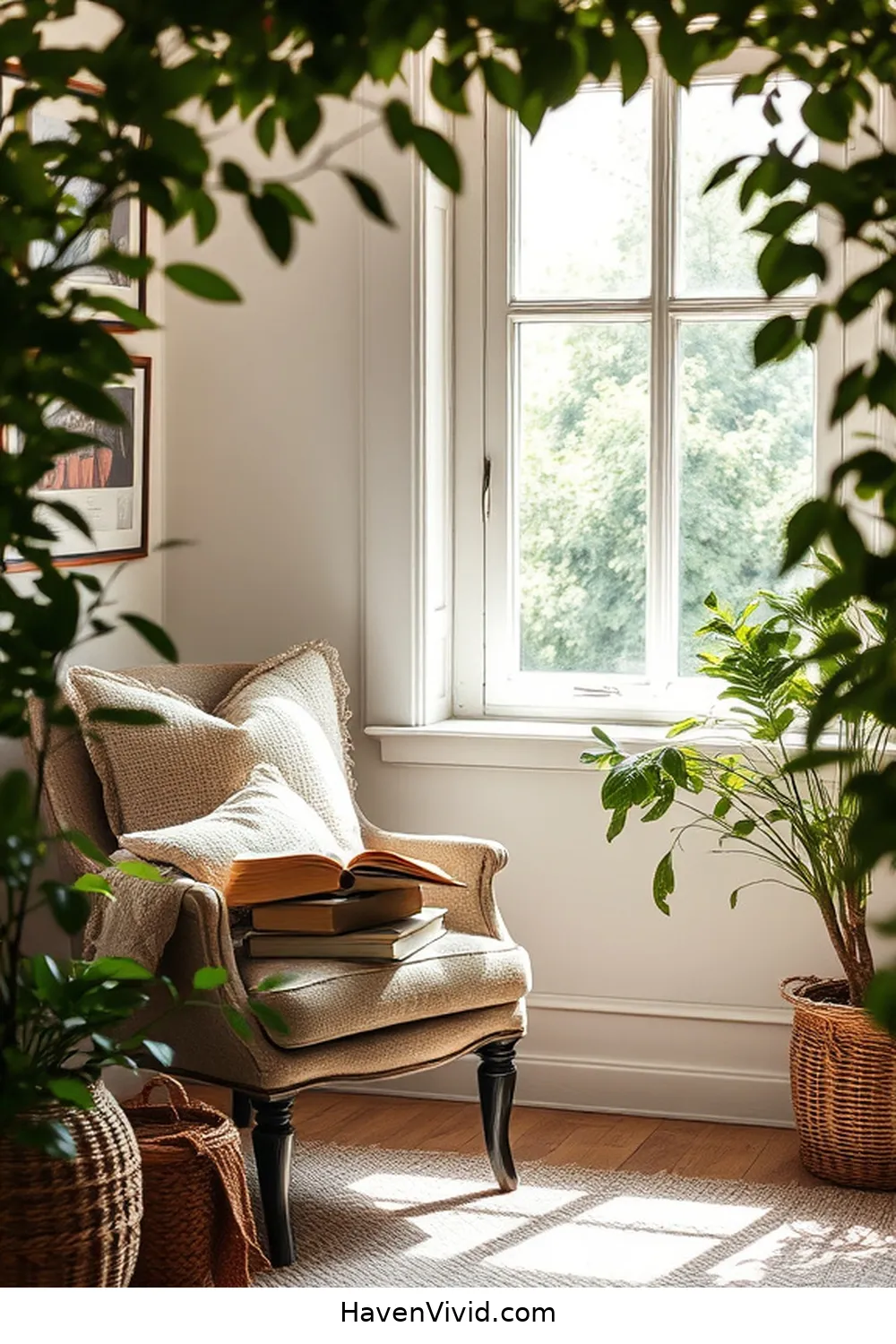 19 Ways to Create a Glamorous Library Using Natural Fibers 4 Design a Cozy Reading Nook With Jute Pillows for 19 Ways to Create a Glamorous Library Using Natural Fibers