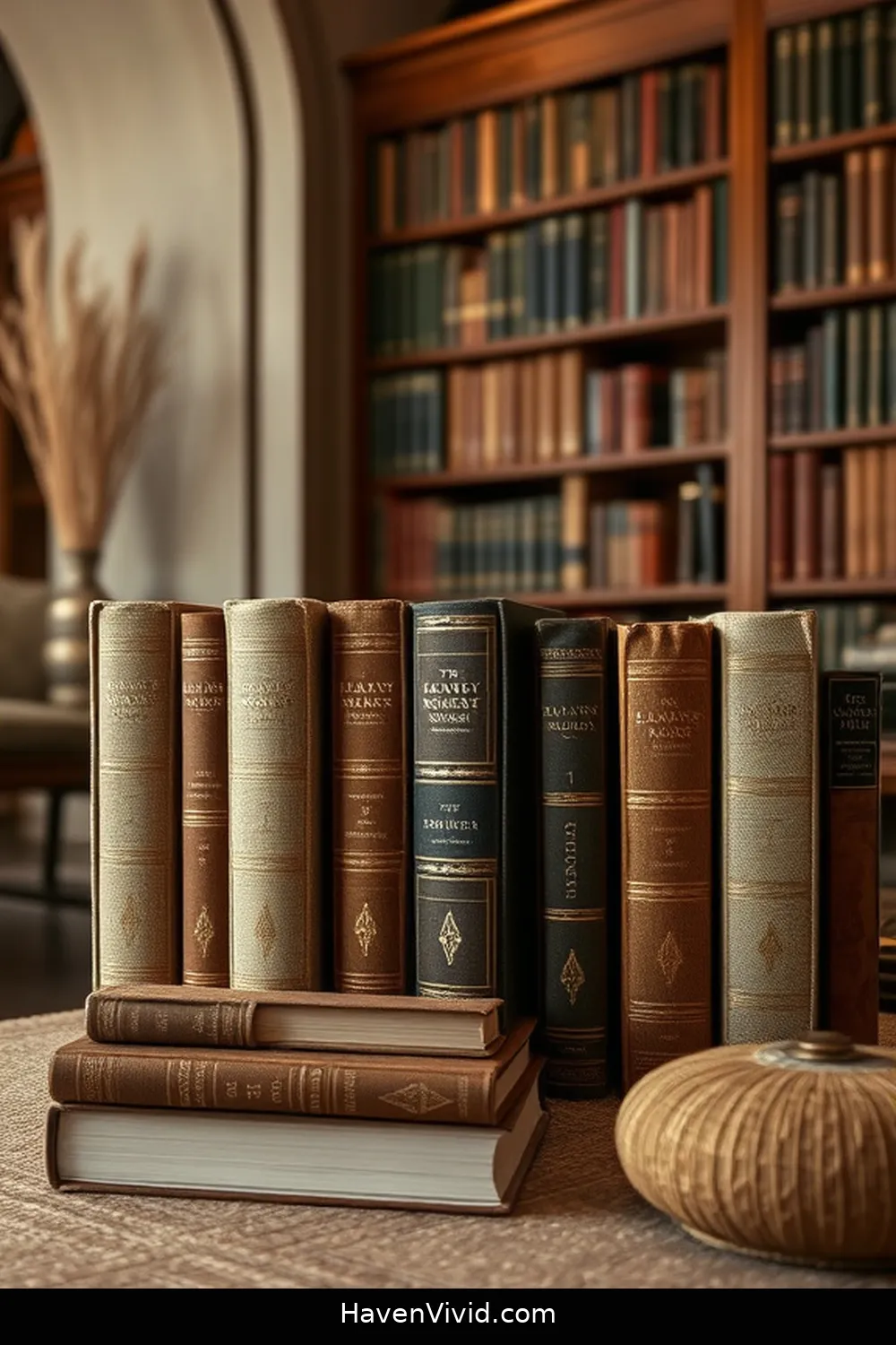 19 Ways to Create a Glamorous Library Using Natural Fibers 12 Use Linen for Book Covers or Dust Jackets for 19 Ways to Create a Glamorous Library Using Natural Fibers