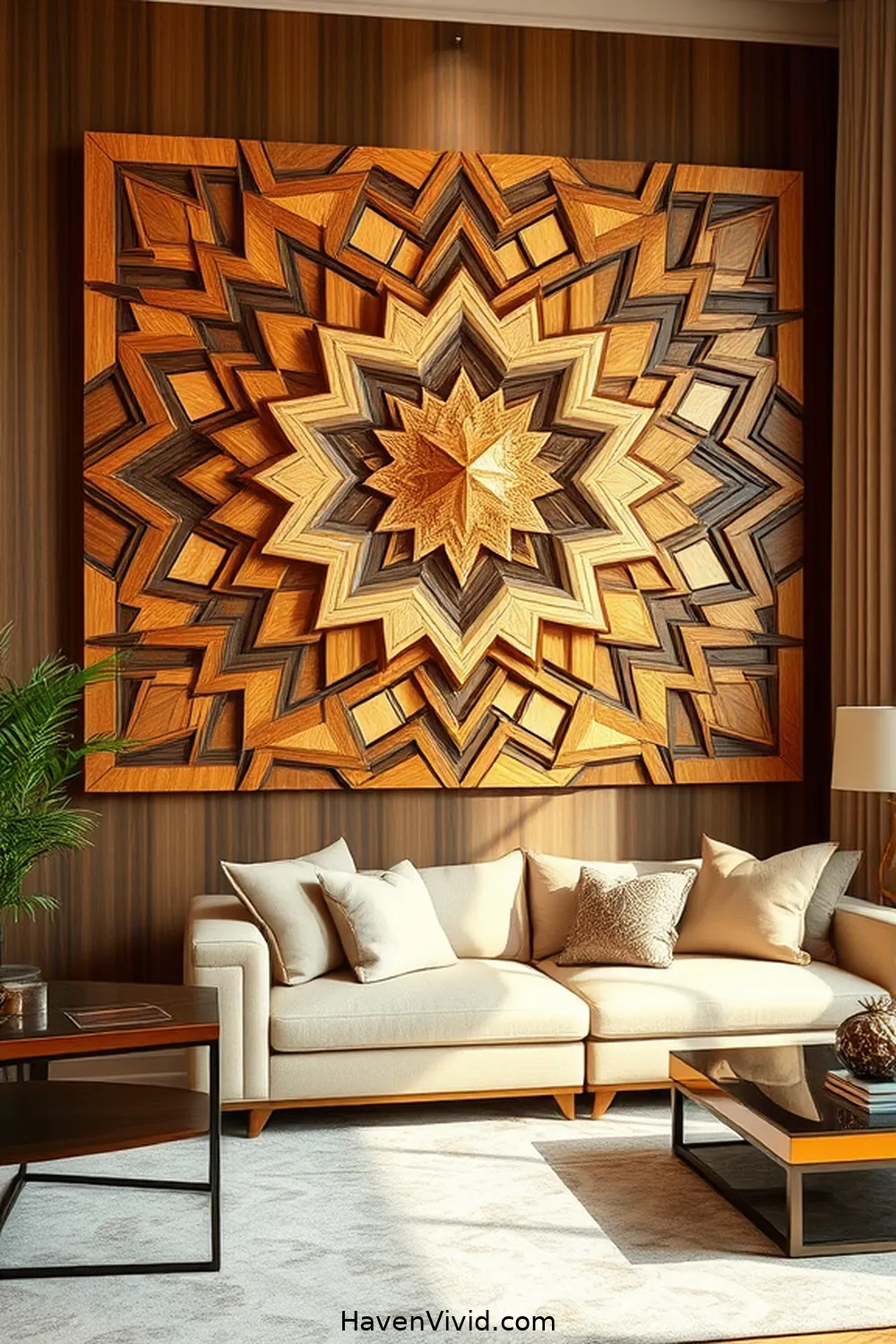 19 Ways to Create a Glamorous Lifestyle in Your Living Room Using Recycled Wood 14 Artistic Wood Wall Art for 19 Ways to Create a Glamorous Lifestyle in Your Living Room Using Recycled Wood