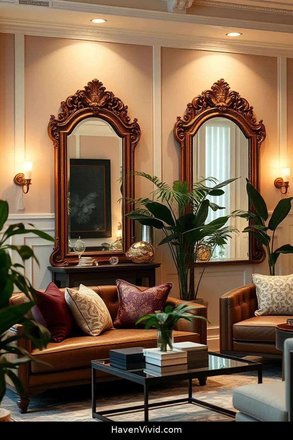19 Ways to Create a Glamorous Lifestyle in Your Living Room Using Recycled Wood 18 Reclaimed Wood Mirror Frames for 19 Ways to Create a Glamorous Lifestyle in Your Living Room Using Recycled Wood