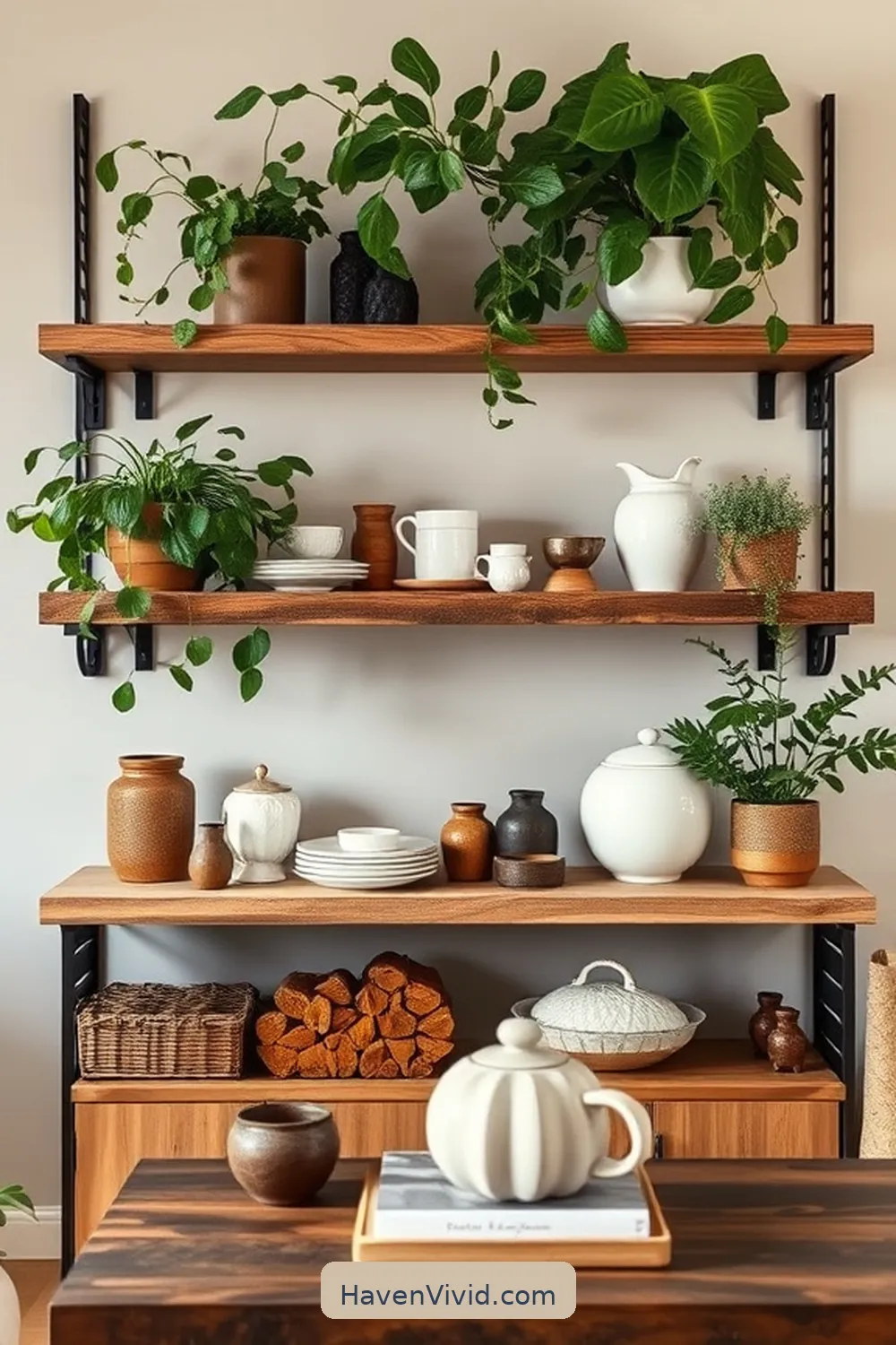 19 Ways to Create a Glamorous Lifestyle in Your Living Room Using Recycled Wood 3 Rustic Wooden Shelves for 19 Ways to Create a Glamorous Lifestyle in Your Living Room Using Recycled Wood