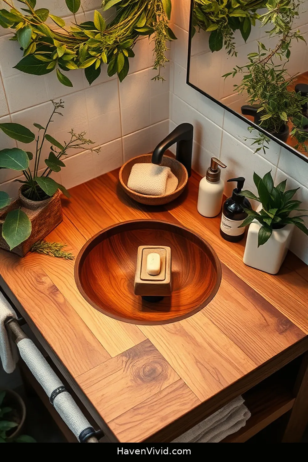 19 Ways to Create an Eco-Friendly Bathroom Using Reclaimed Materials 2 Reclaimed Wood Vanity for 19 Ways to Create an Eco-Friendly Bathroom Using Reclaimed Materials