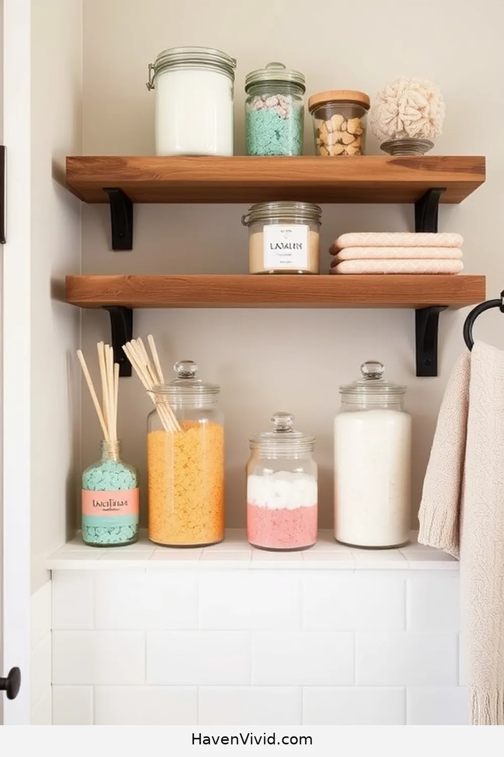19 Ways to Create an Eco-Friendly Bathroom Using Reclaimed Materials 5 Upcycled Glass Jar Storage for 19 Ways to Create an Eco-Friendly Bathroom Using Reclaimed Materials