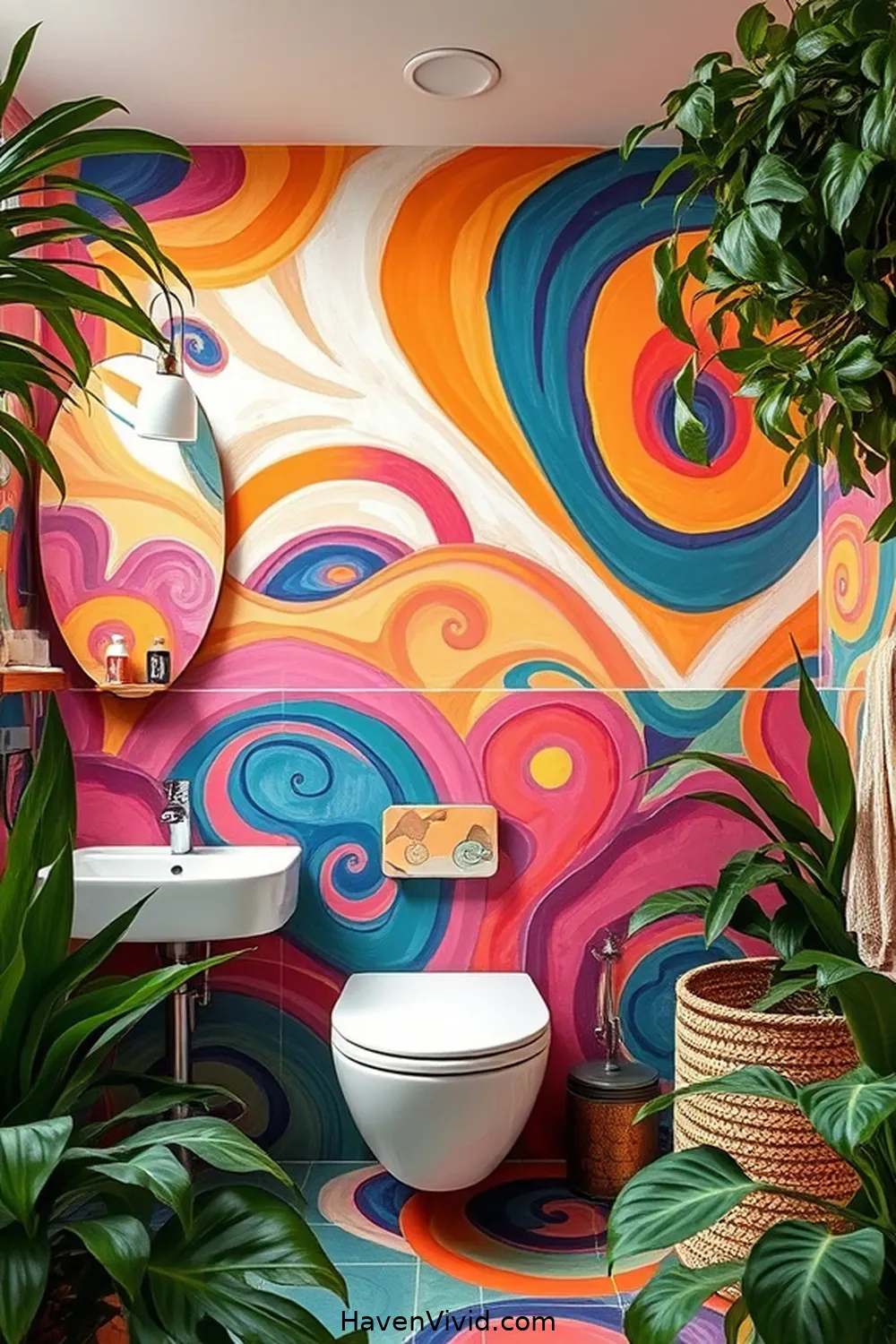 19 Ways to Create an Eco-Friendly Bathroom Using Reclaimed Materials 14 Upcycled Paint for Artistic Walls for 19 Ways to Create an Eco-Friendly Bathroom Using Reclaimed Materials