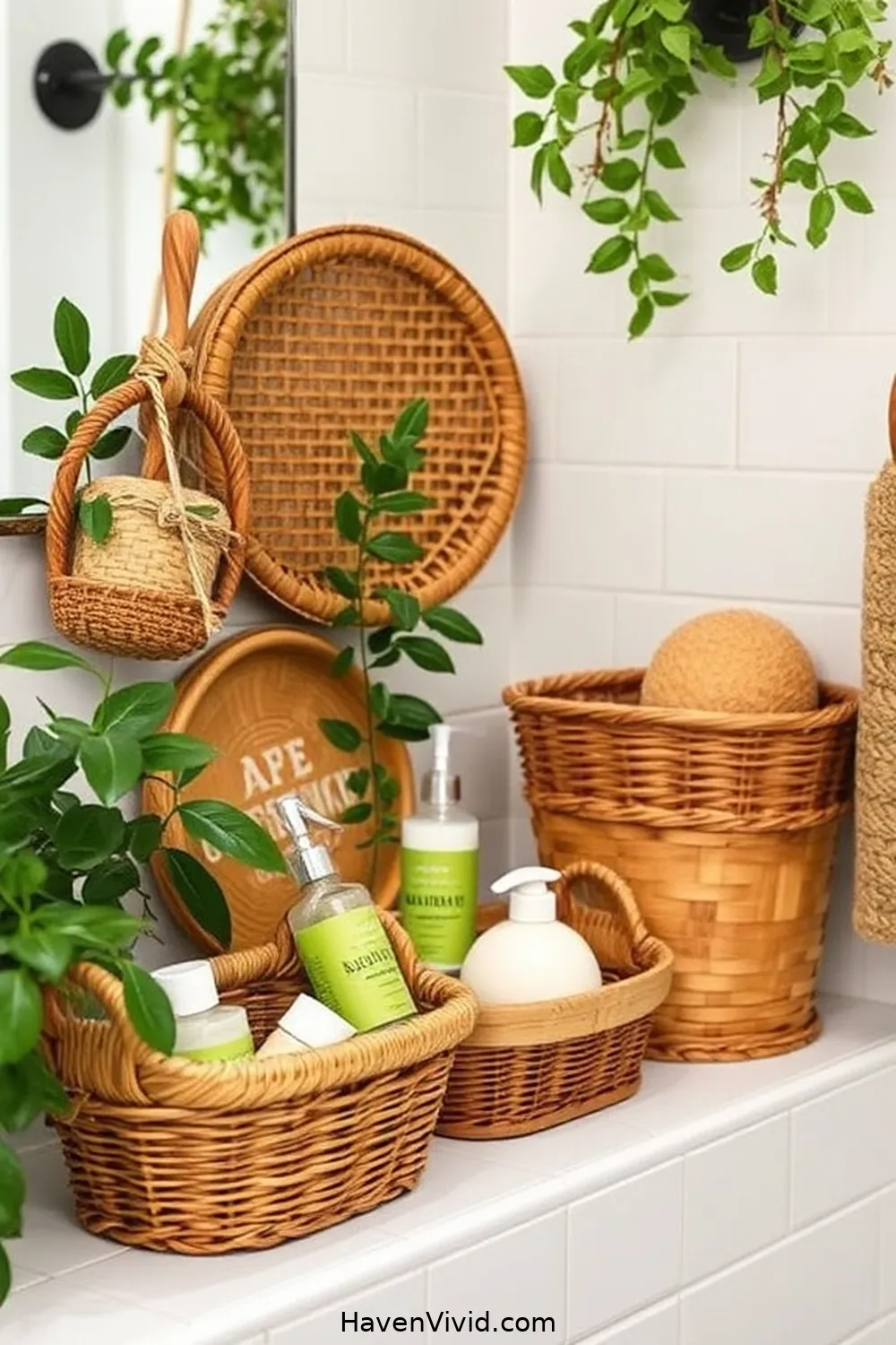 19 Ways to Create an Eco-Friendly Bathroom Using Reclaimed Materials 20 Vintage Baskets for Organizing for 19 Ways to Create an Eco-Friendly Bathroom Using Reclaimed Materials
