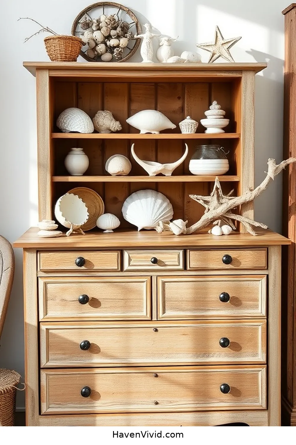 19 Ways to Embrace Coastal Living in Your Bedroom Using Recycled Wood 6 Beach-comber's Dresser for 19 Ways to Embrace Coastal Living in Your Bedroom Using Recycled Wood