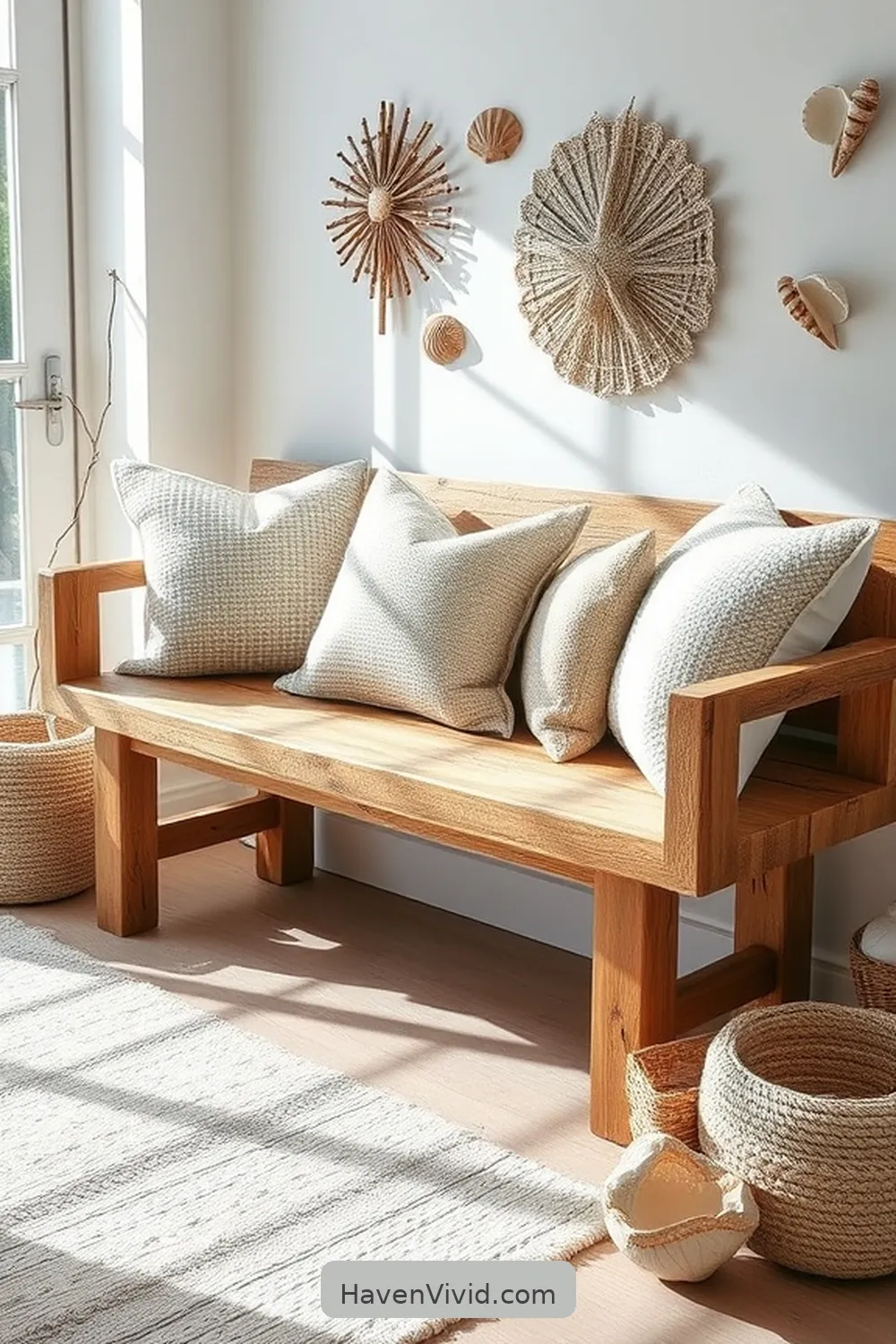 19 Ways to Embrace Coastal Living in Your Bedroom Using Recycled Wood 10 Coastal-Style Wood Bench for 19 Ways to Embrace Coastal Living in Your Bedroom Using Recycled Wood