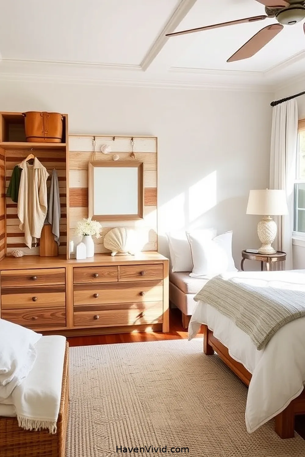 19 Ways to Embrace Coastal Living in Your Bedroom Using Recycled Wood 17 DIY Wood Storage Solutions for 19 Ways to Embrace Coastal Living in Your Bedroom Using Recycled Wood