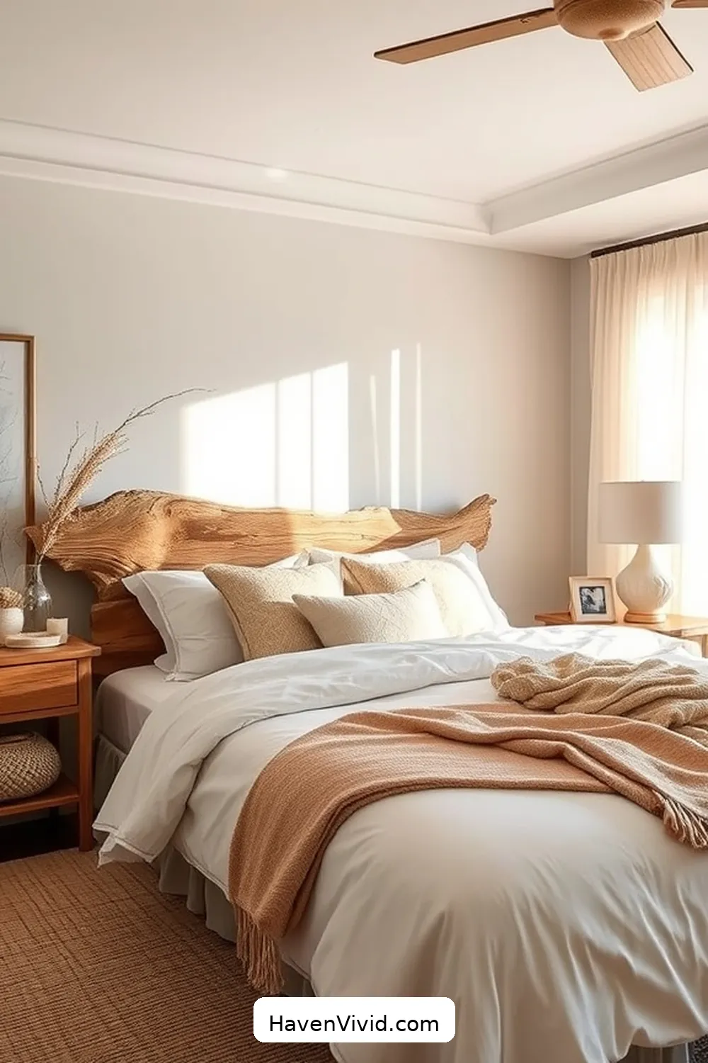 19 Ways to Embrace Coastal Living in Your Bedroom Using Recycled Wood 3 Driftwood Headboard for 19 Ways to Embrace Coastal Living in Your Bedroom Using Recycled Wood