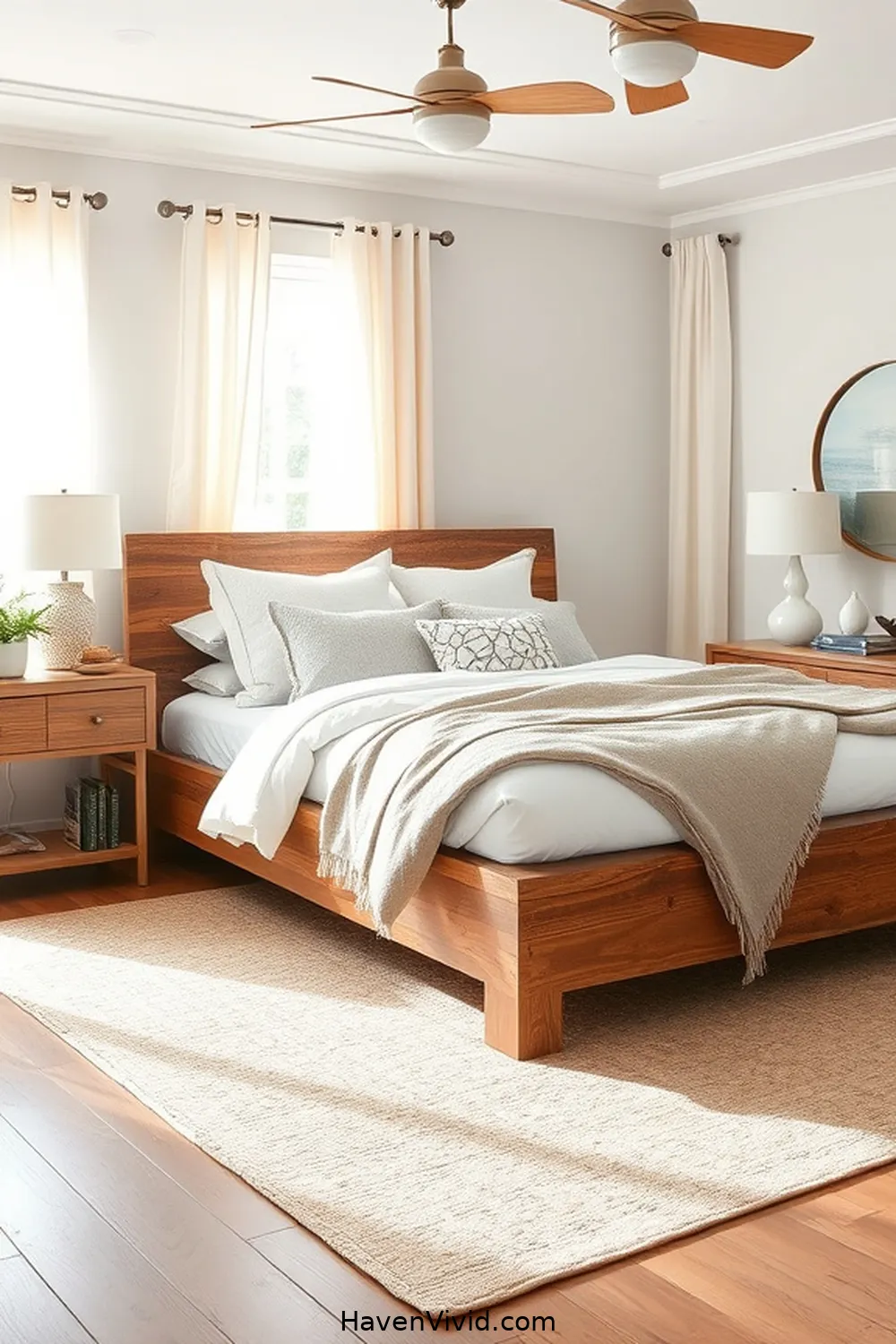 19 Ways to Embrace Coastal Living in Your Bedroom Using Recycled Wood 2 Reclaimed Wood Bed Frame for 19 Ways to Embrace Coastal Living in Your Bedroom Using Recycled Wood