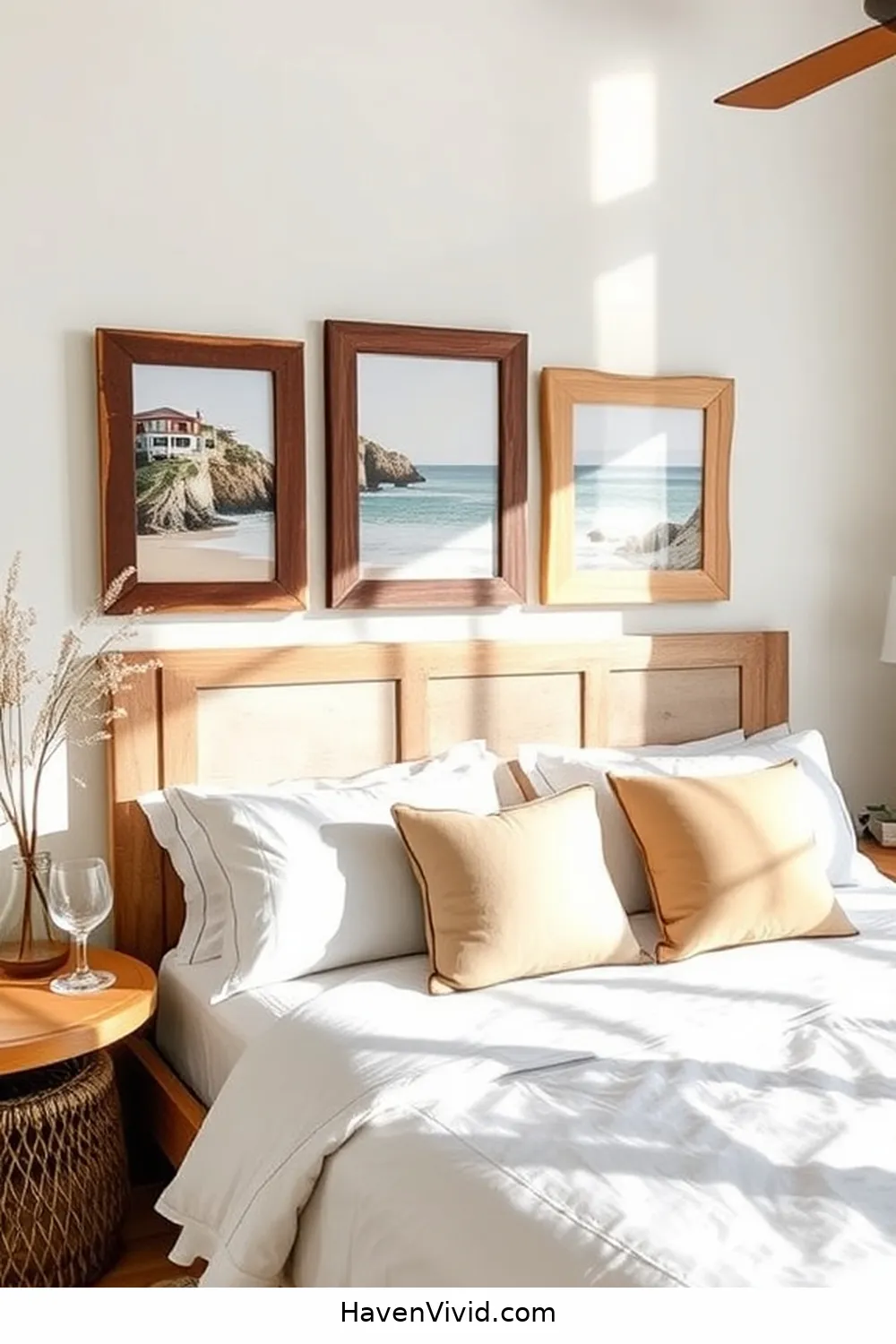 19 Ways to Embrace Coastal Living in Your Bedroom Using Recycled Wood 8 Recycled Wood Picture Frames for 19 Ways to Embrace Coastal Living in Your Bedroom Using Recycled Wood