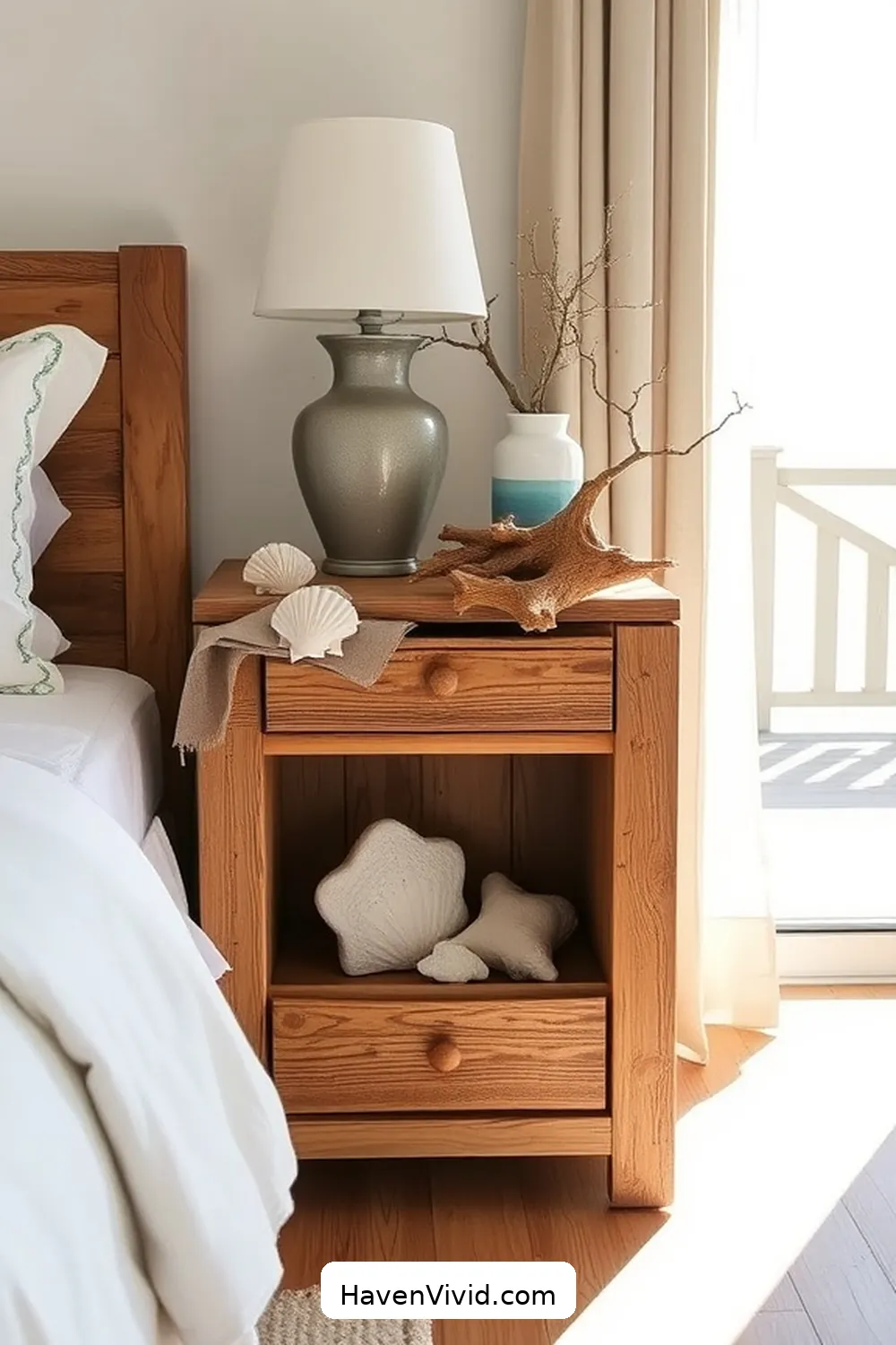 19 Ways to Embrace Coastal Living in Your Bedroom Using Recycled Wood 4 Rustic Wood Nightstands for 19 Ways to Embrace Coastal Living in Your Bedroom Using Recycled Wood