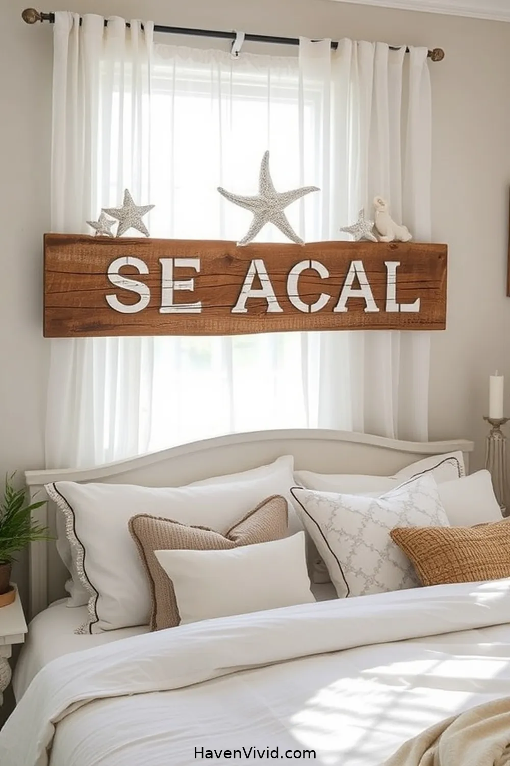 19 Ways to Embrace Coastal Living in Your Bedroom Using Recycled Wood 13 Salvaged Wood Signage for 19 Ways to Embrace Coastal Living in Your Bedroom Using Recycled Wood