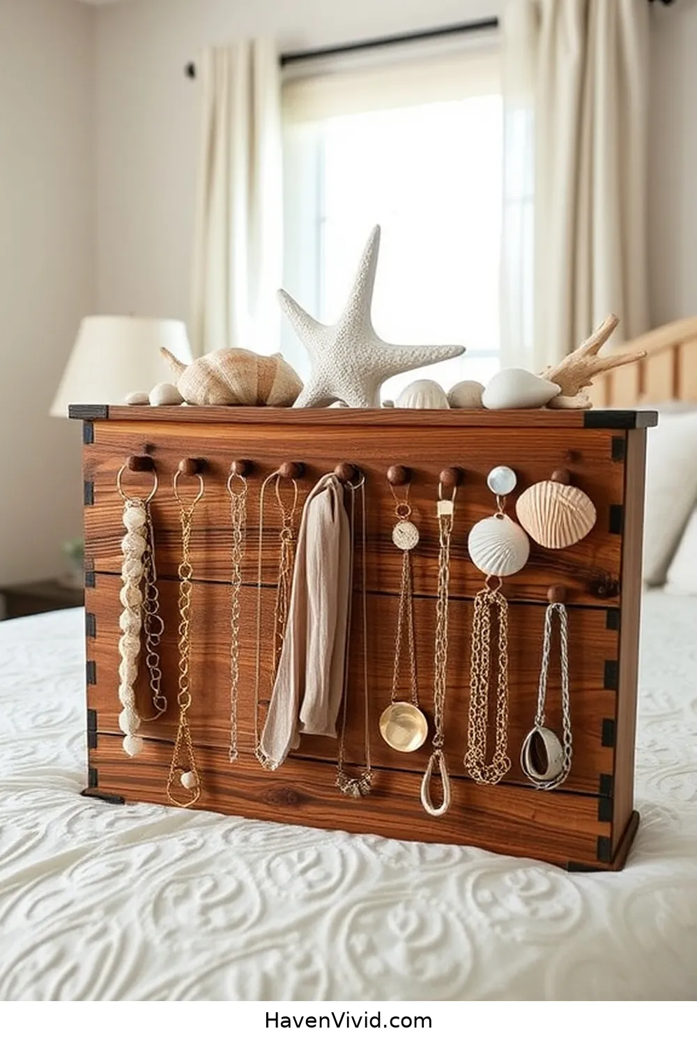 19 Ways to Embrace Coastal Living in Your Bedroom Using Recycled Wood 14 Upcycled Wood Jewelry Organizer for 19 Ways to Embrace Coastal Living in Your Bedroom Using Recycled Wood