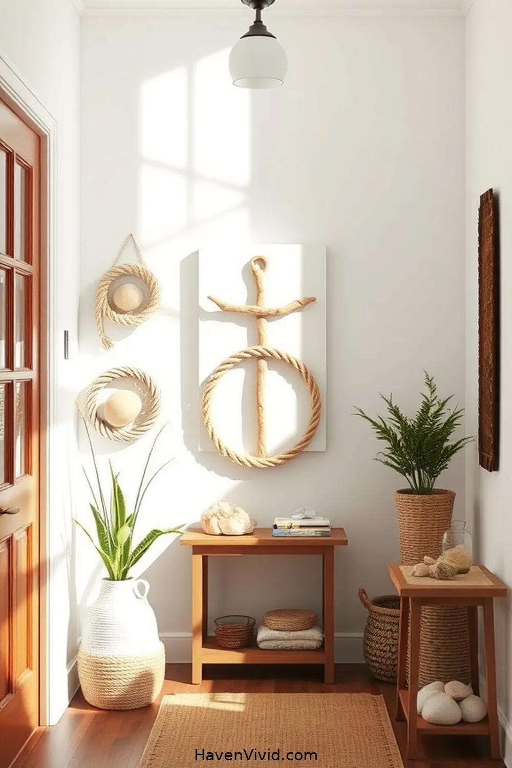 19 Ways to Embrace Coastal Living in Your Entryway Using Natural Fibers 7 6. Display Nautical-Inspired Wall Art for 19 Ways to Embrace Coastal Living in Your Entryway Using Natural Fibers