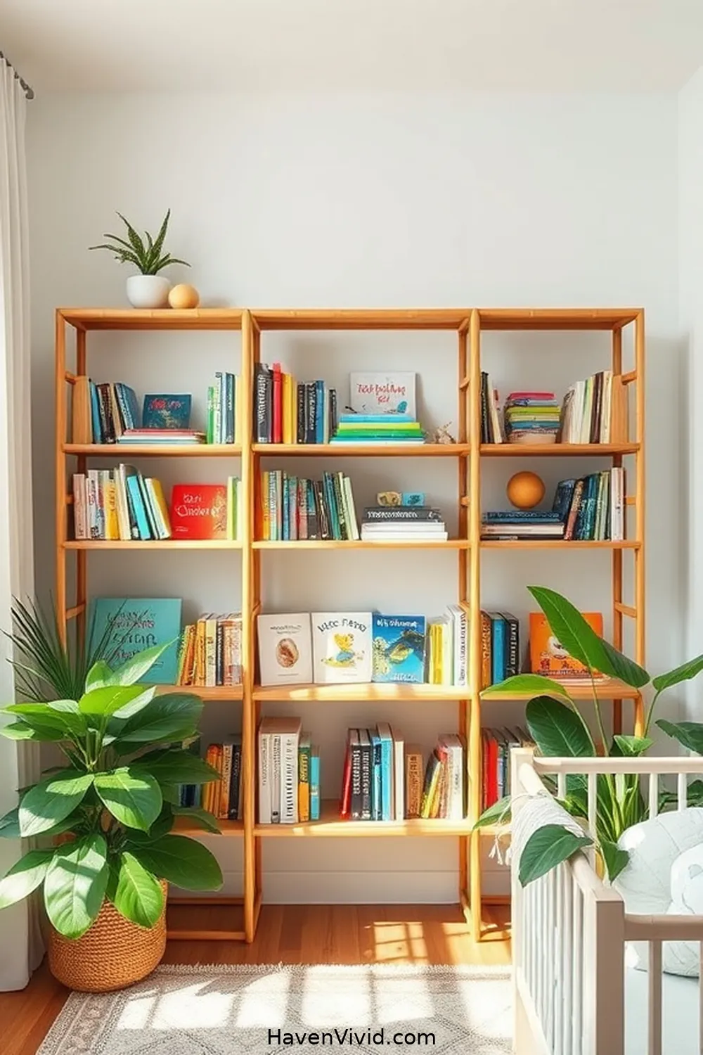 19 Ways to Embrace Eco-Friendly Living in Your Nursery Using Bamboo 14 Bamboo Bookshelves to Organize Baby's Library for 19 Ways to Embrace Eco-Friendly Living in Your Nursery Using Bamboo