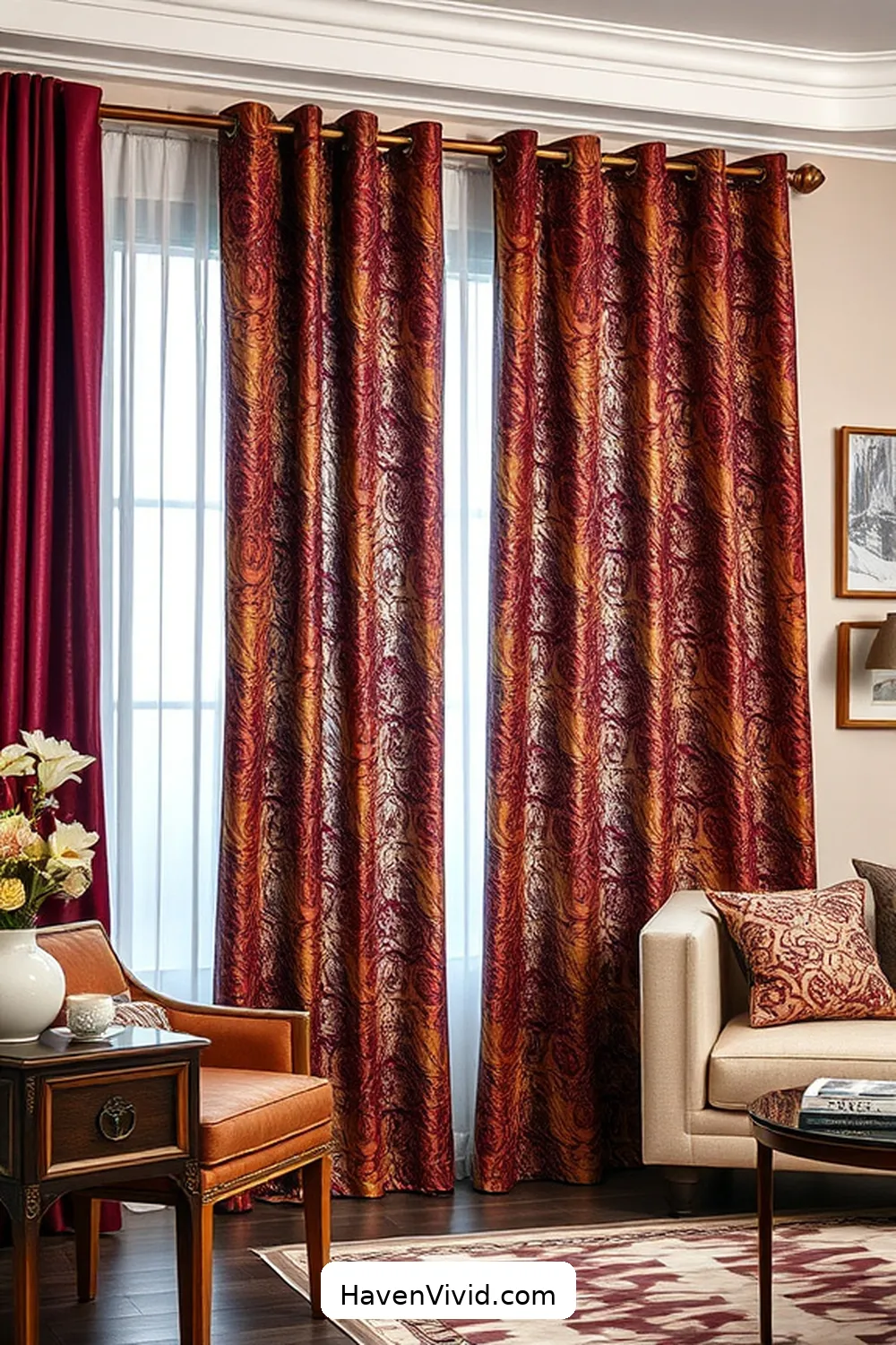 20 Chic Ways to Create a Glamorous Living Room Using Upcycled Fabric 6 Unique Fabric Curtains for 20 Chic Ways to Create a Glamorous Living Room Using Upcycled Fabric