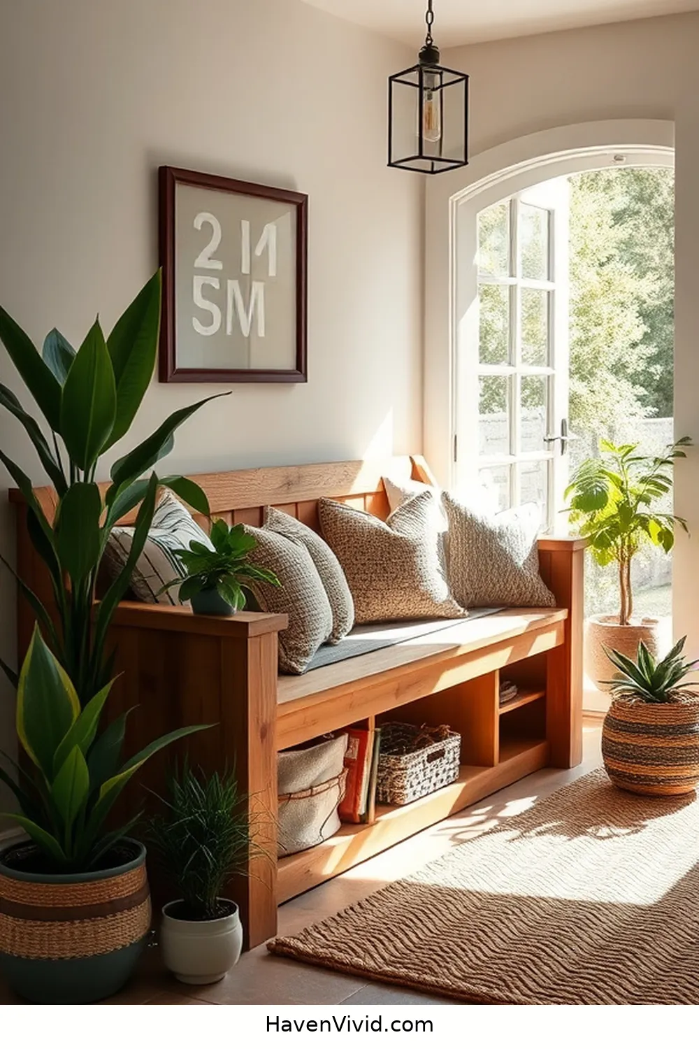 20 Creative Family-Friendly Entryway Ideas Using Reclaimed Materials 18 Rustic Bench With Storage From Old Wood for 20 Creative Family-Friendly Entryway Ideas Using Reclaimed Materials