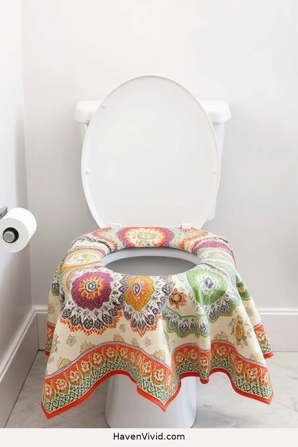 Cloth Napkin Toilet Covers From Unused Linens for 20 Creative Ways for Eco-Friendly Living in Your Bathroom Using Upcycled Fabric