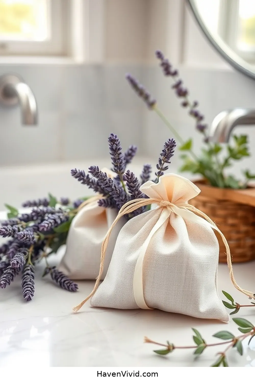 Natural Air Fresheners From Scented Fabric Pouches for 20 Creative Ways for Eco-Friendly Living in Your Bathroom Using Upcycled Fabric