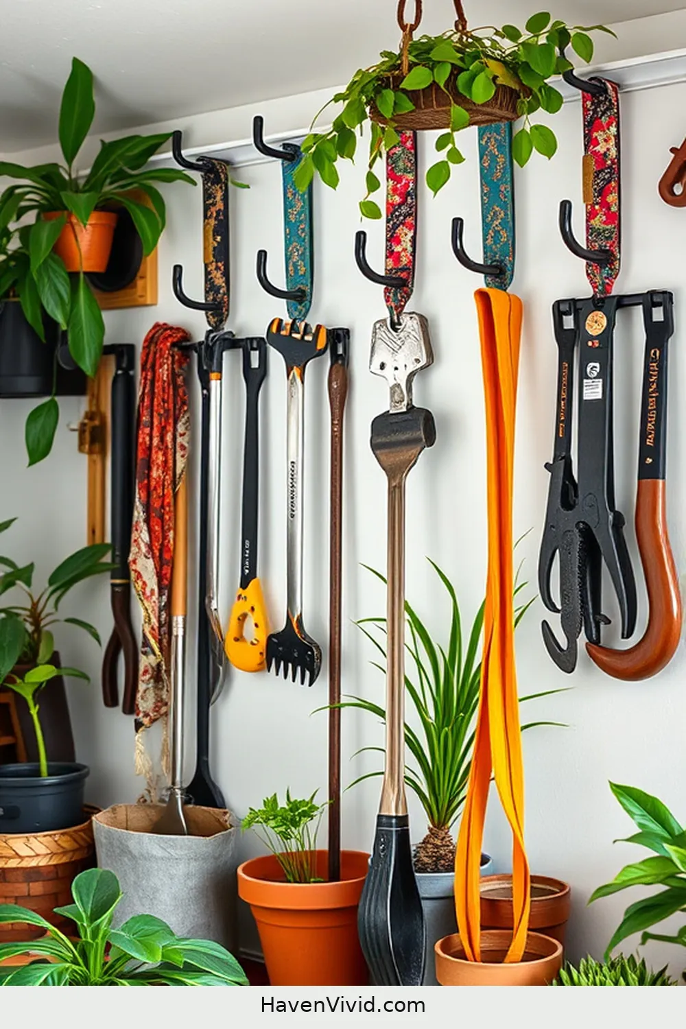 20 Creative Ways for Eco-Friendly Living in Your Garage Using Upcycled Fabric 19 Fashion DIY Fabric Hooks for Hanging Tools for 20 Creative Ways for Eco-Friendly Living in Your Garage Using Upcycled Fabric