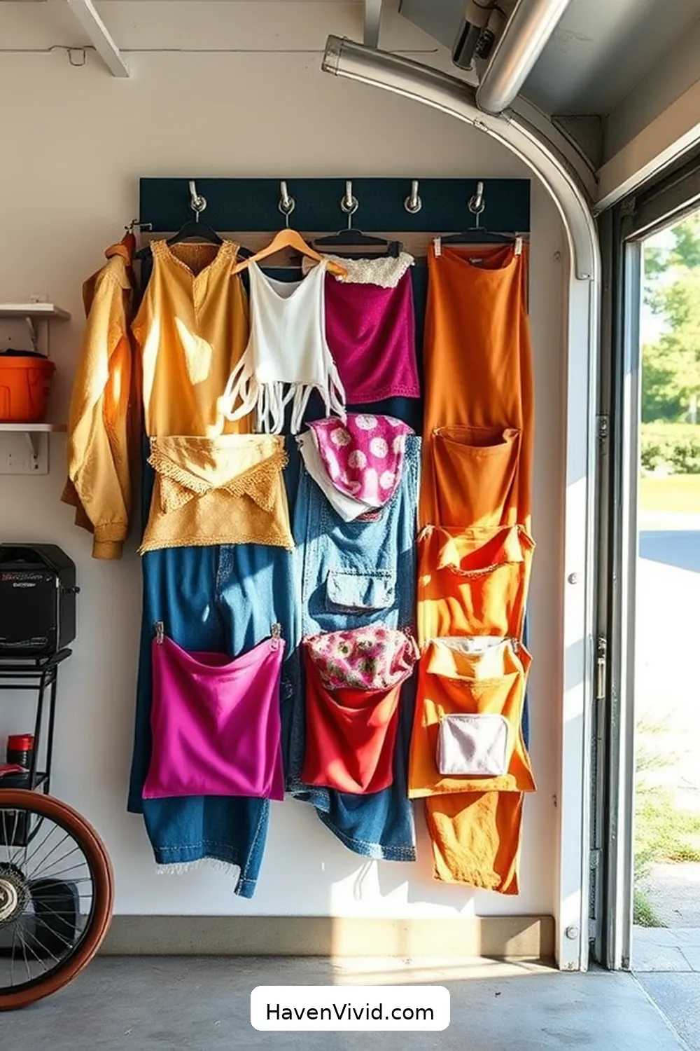 20 Creative Ways for Eco-Friendly Living in Your Garage Using Upcycled Fabric 4 Fashion a Unique Wall Organizer Using Tattered Clothes for 20 Creative Ways for Eco-Friendly Living in Your Garage Using Upcycled Fabric