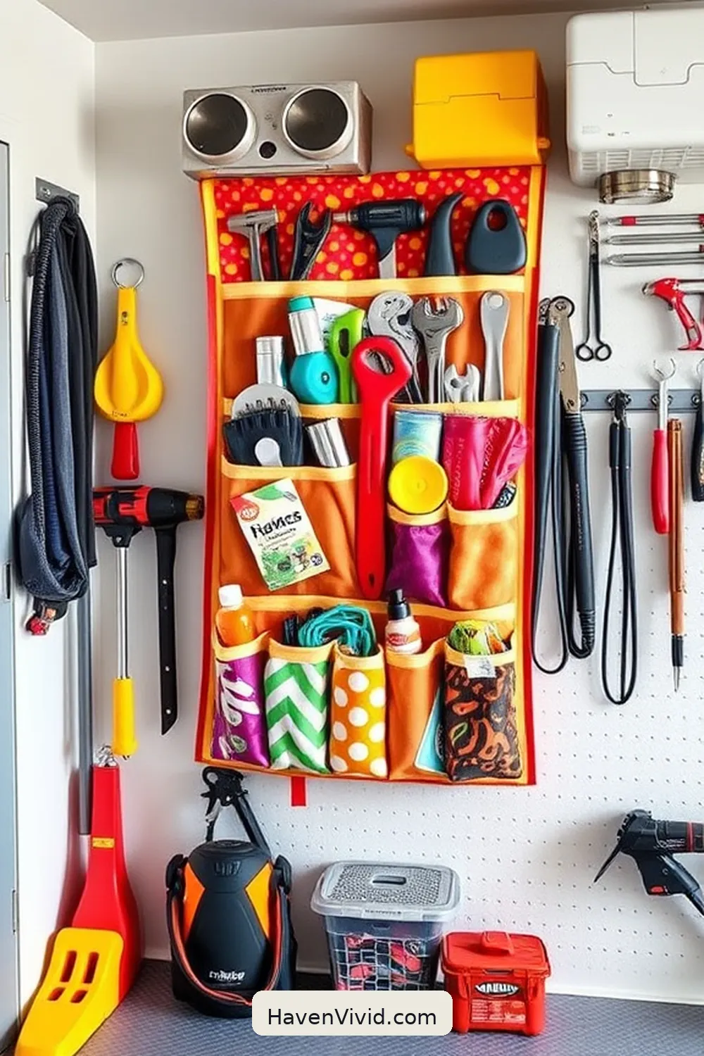 20 Creative Ways for Eco-Friendly Living in Your Garage Using Upcycled Fabric 13 Make a Fabric Roll-Up Tool Organizer for 20 Creative Ways for Eco-Friendly Living in Your Garage Using Upcycled Fabric