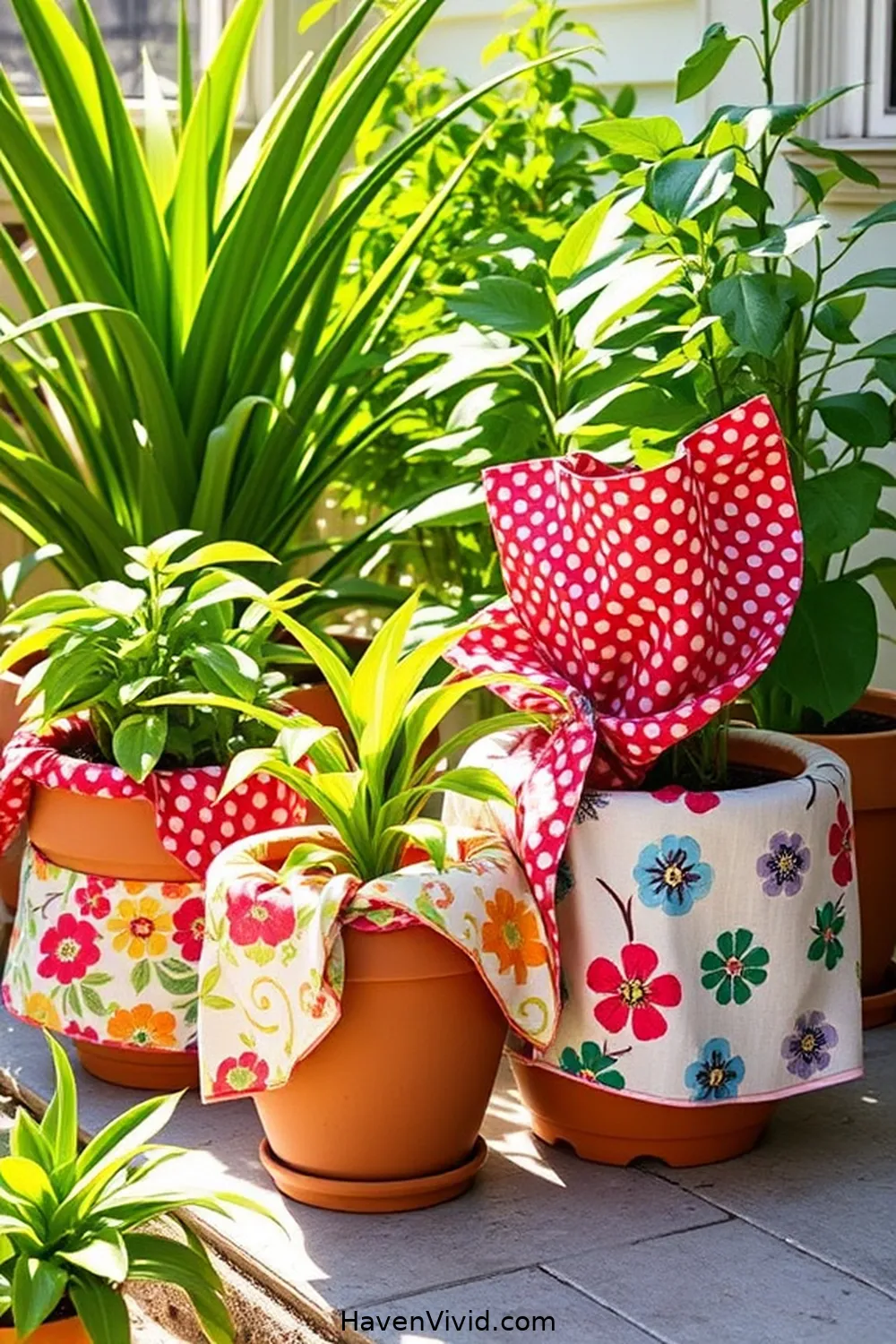 20 Creative Ways for Eco-Friendly Living in Your Garage Using Upcycled Fabric 17 Sew a Flower Pot Cover From Extra Fabric Pieces for 20 Creative Ways for Eco-Friendly Living in Your Garage Using Upcycled Fabric