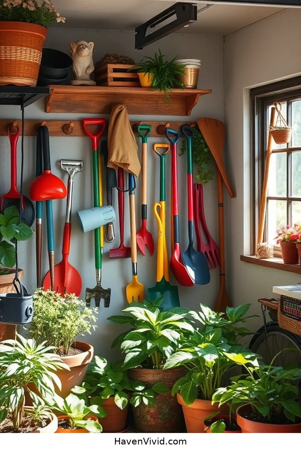 20 Creative Ways for Family-Friendly Living in Your Garage Using Reclaimed Materials 8 Garden Tool Organization With Reclaimed Hooks for 20 Creative Ways for Family-Friendly Living in Your Garage Using Reclaimed Materials
