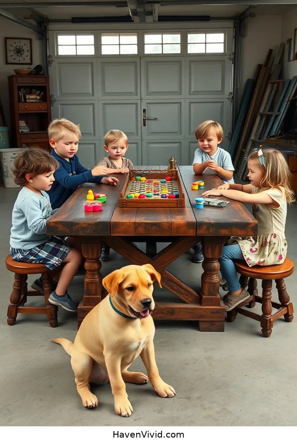 20 Creative Ways for Family-Friendly Living in Your Garage Using Reclaimed Materials 15 Vintage Table for Family Games for 20 Creative Ways for Family-Friendly Living in Your Garage Using Reclaimed Materials