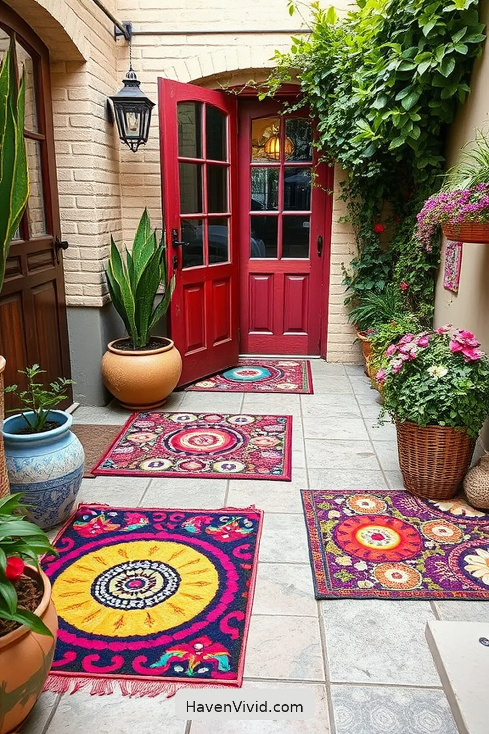 20 Creative Ways for Using Upcycled Fabric in Artistic Outdoor Patio Spaces 16 Creative Door Mats for 20 Creative Ways for Using Upcycled Fabric in Artistic Outdoor Patio Spaces