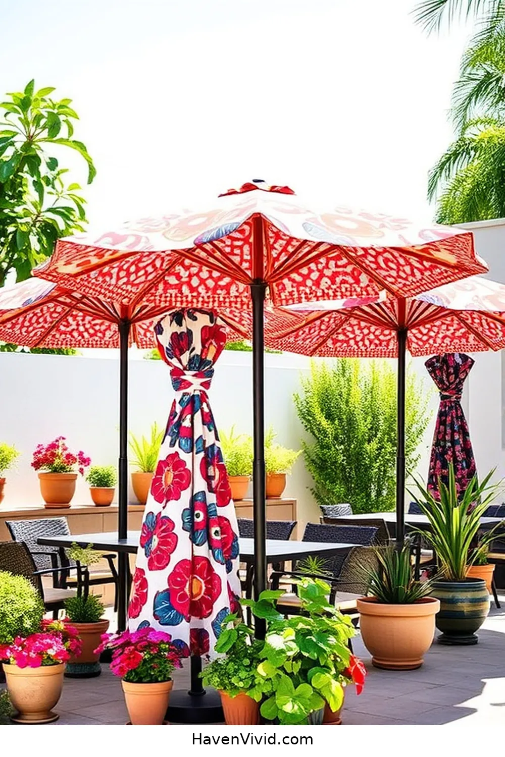 20 Creative Ways for Using Upcycled Fabric in Artistic Outdoor Patio Spaces 21 DIY Fabric Umbrella Covers for 20 Creative Ways for Using Upcycled Fabric in Artistic Outdoor Patio Spaces
