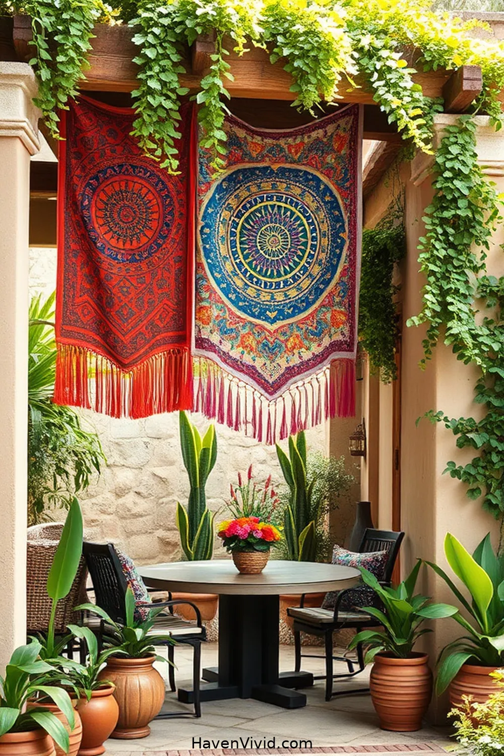 20 Creative Ways for Using Upcycled Fabric in Artistic Outdoor Patio Spaces 18 Textile Wall Hangings for 20 Creative Ways for Using Upcycled Fabric in Artistic Outdoor Patio Spaces